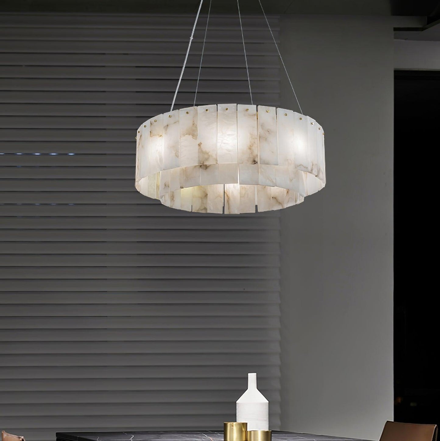 Zelaean Alabaster Round Pendant Light