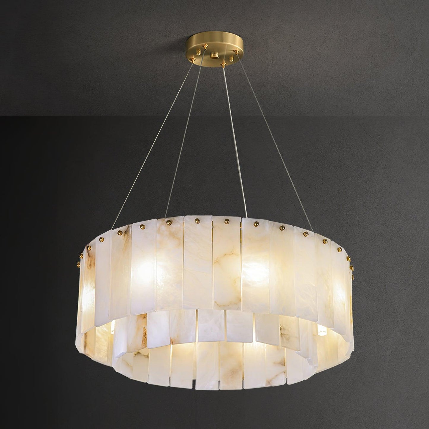 Zelaean Alabaster Round Pendant Light