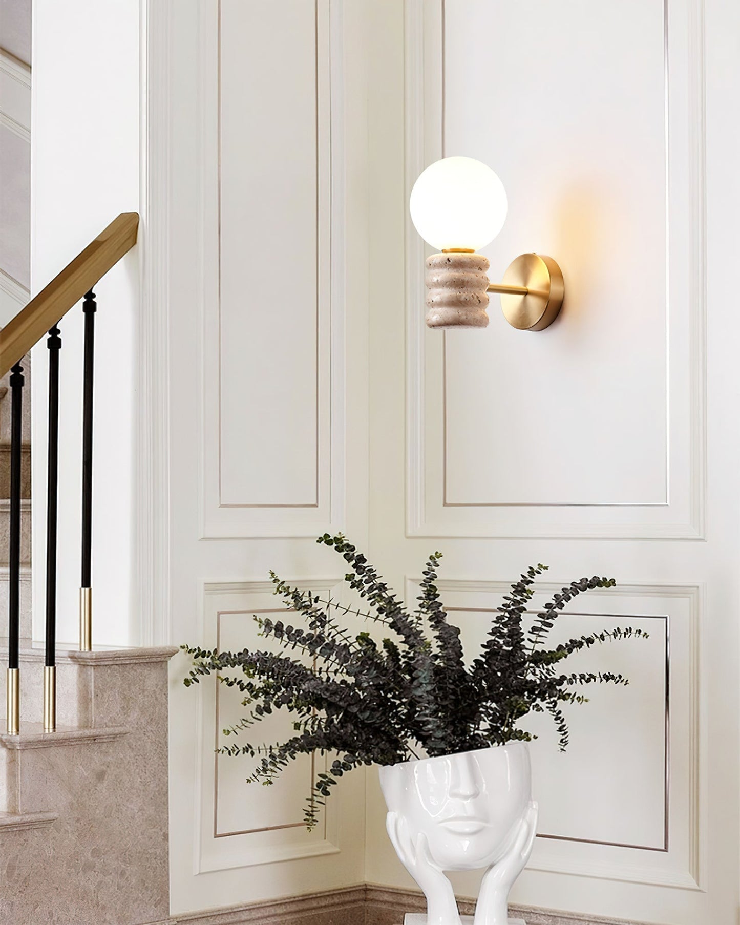 Zevelara Stacked Travertine Wall Light