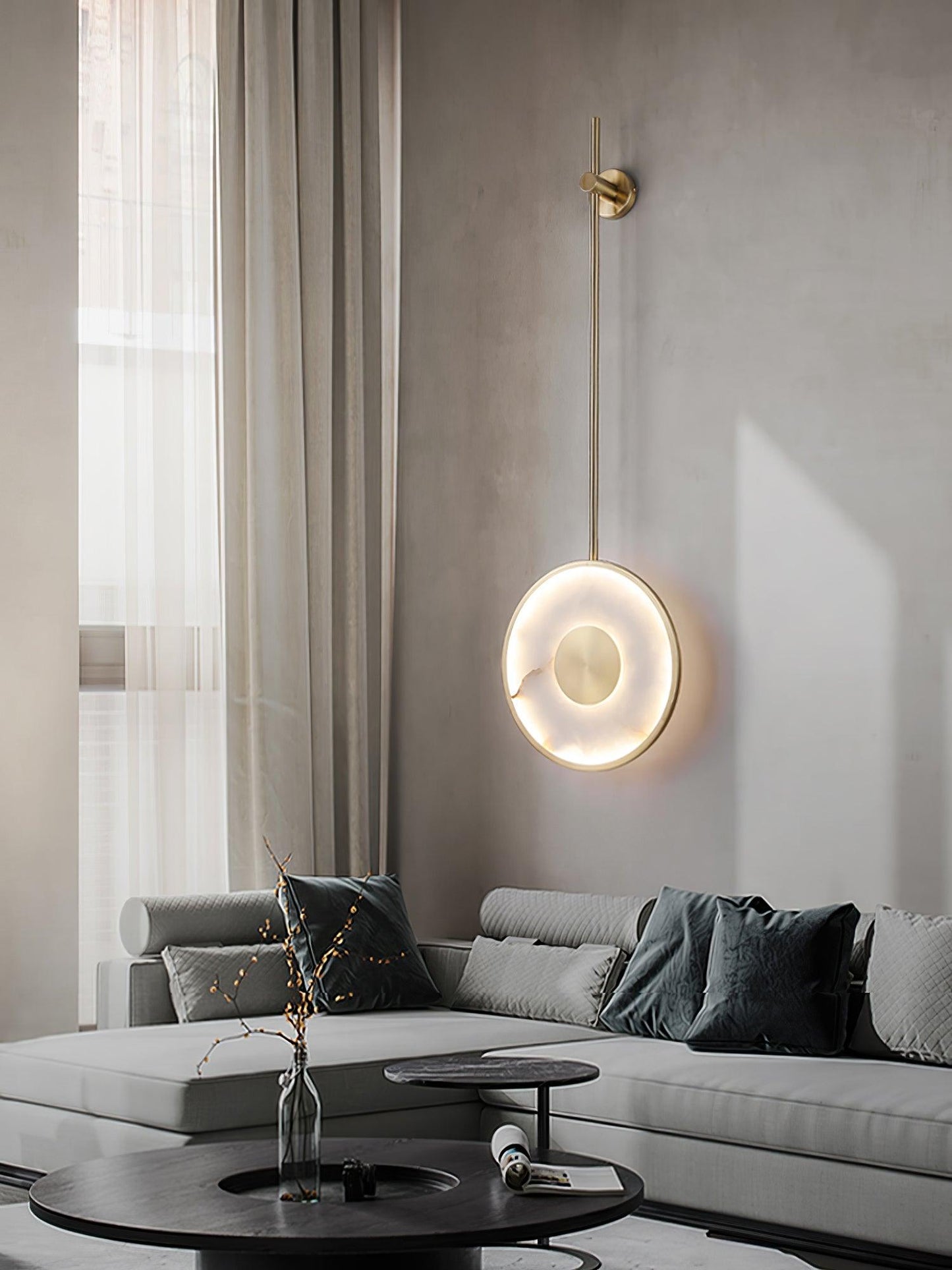 Vevelila Minimalist Alabaster Pendant Light
