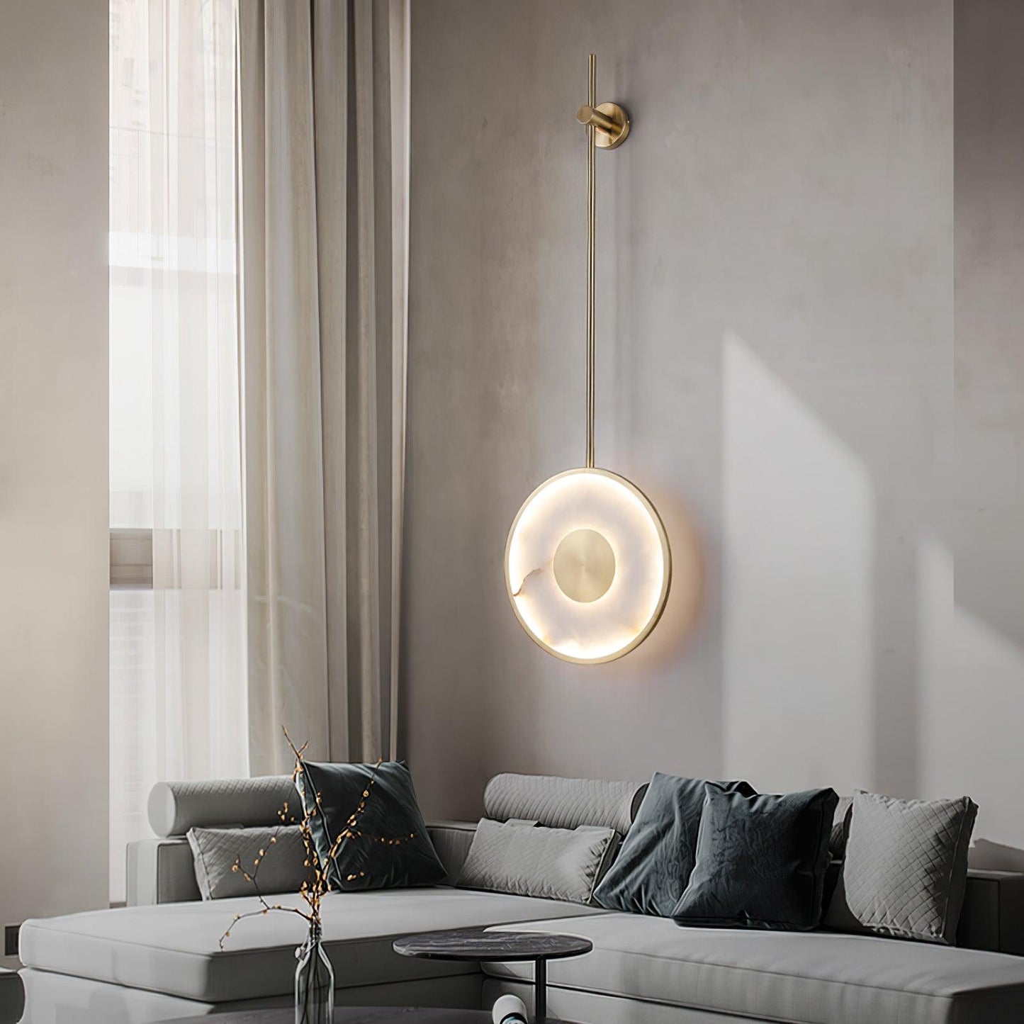 Vevelila Minimalist Alabaster Pendant Light