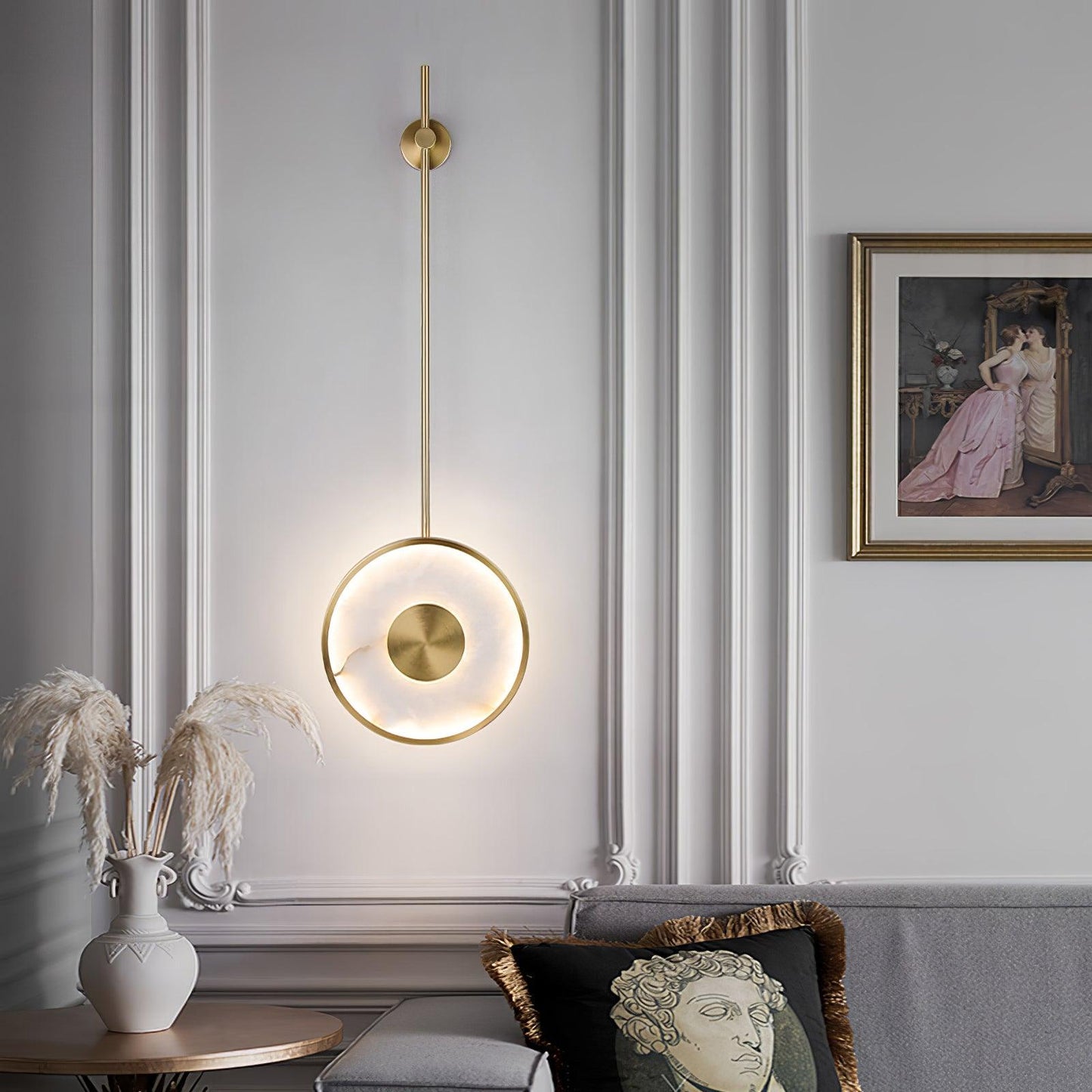 Vevelila Minimalist Alabaster Pendant Light