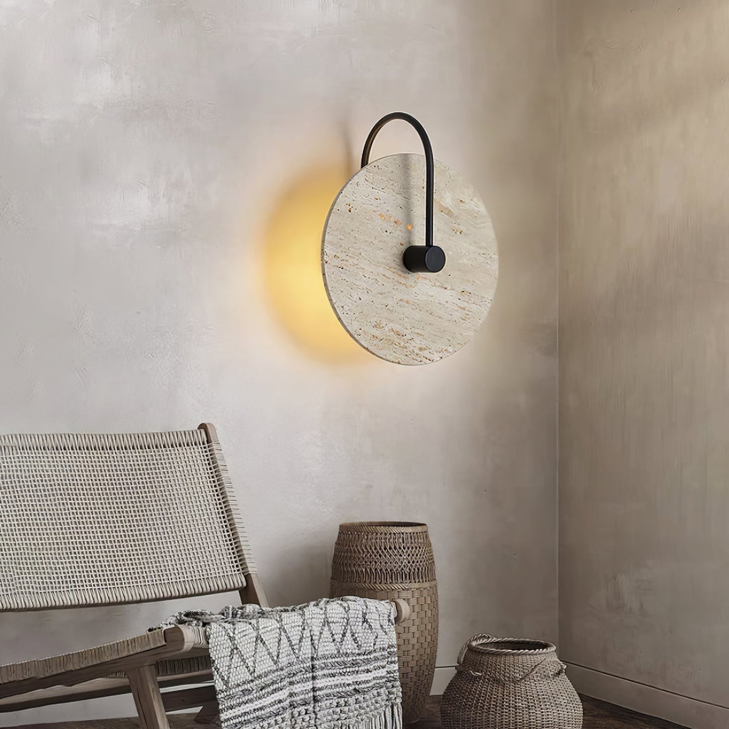 Kara Travertine Wall Light