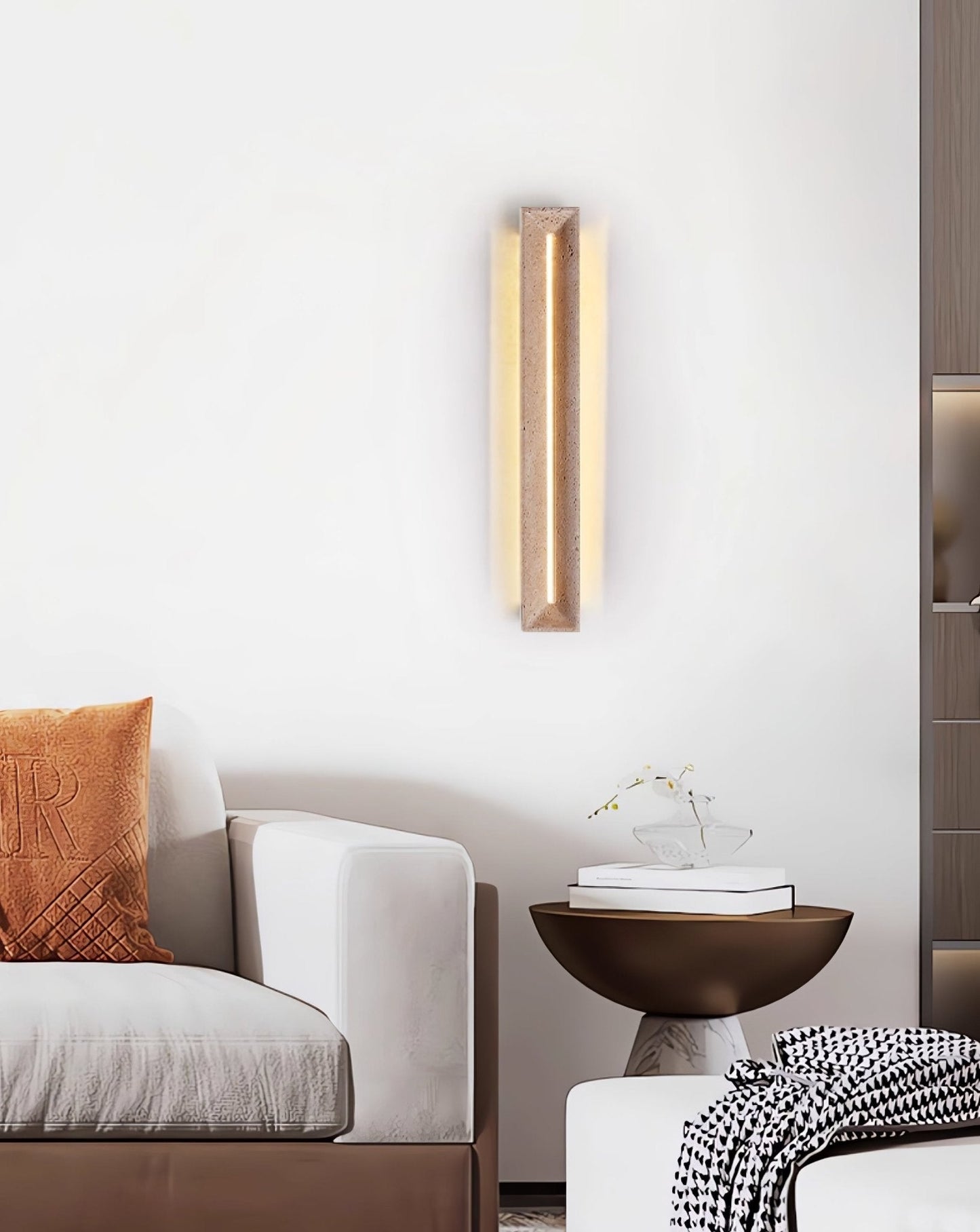 Anoren Minimalist Travertine Wall Light