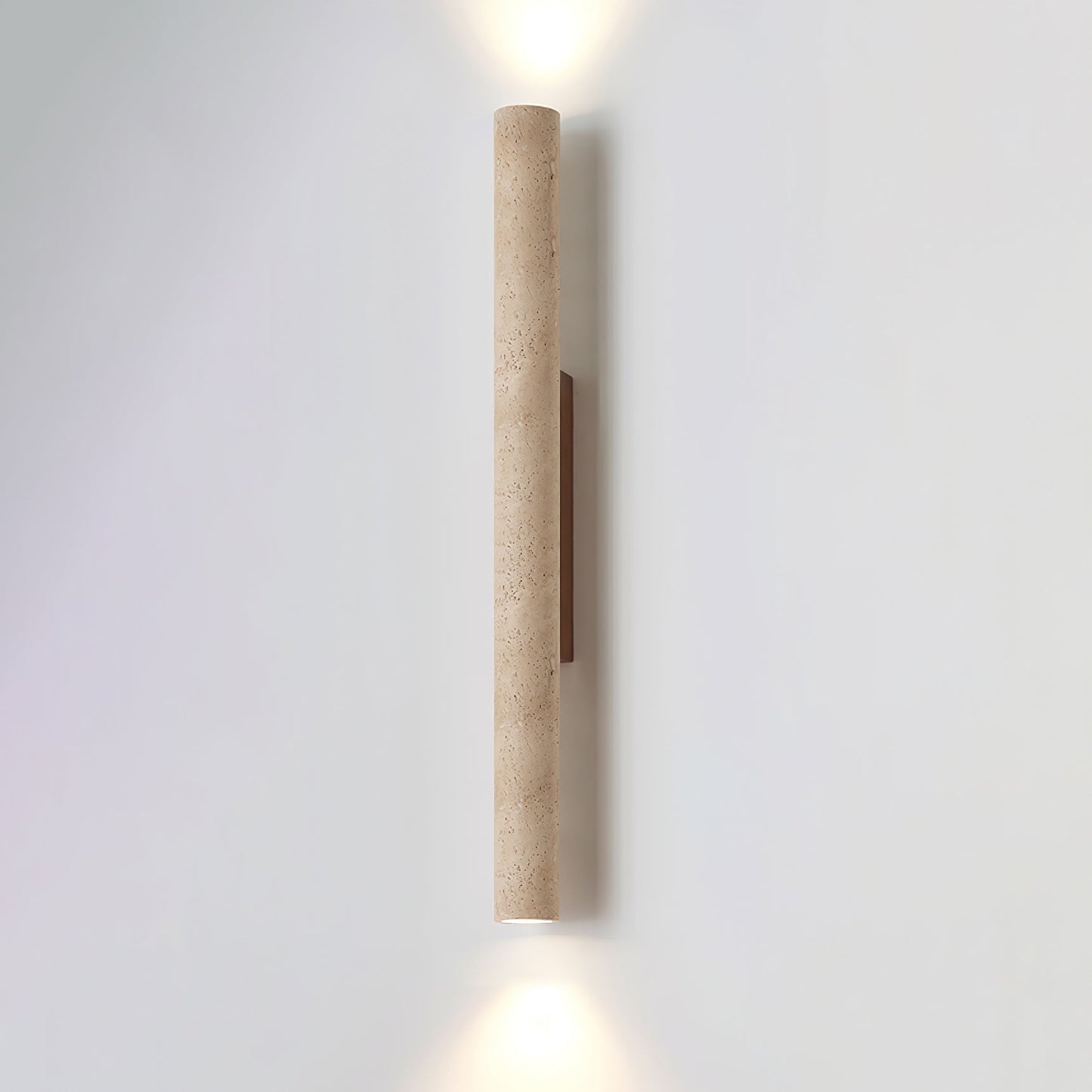 Olvaros Slim Cylinder Travertine Wall Light