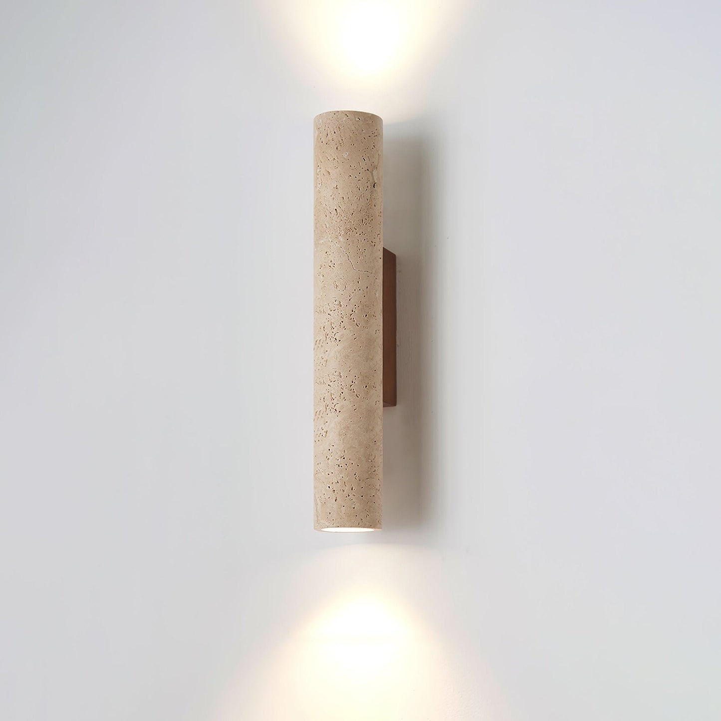 Olvaros Slim Cylinder Travertine Wall Light
