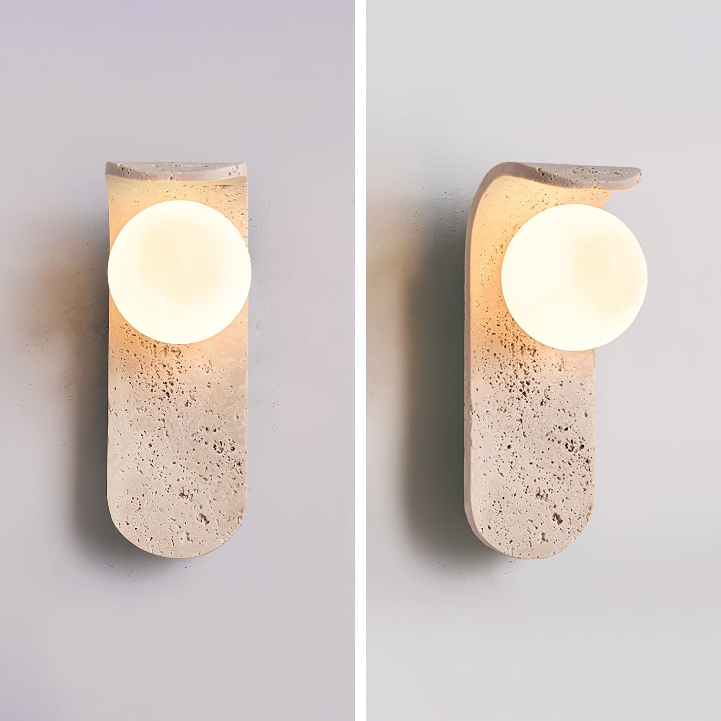 Cutalos Sconce-frame Travertine Wall Light