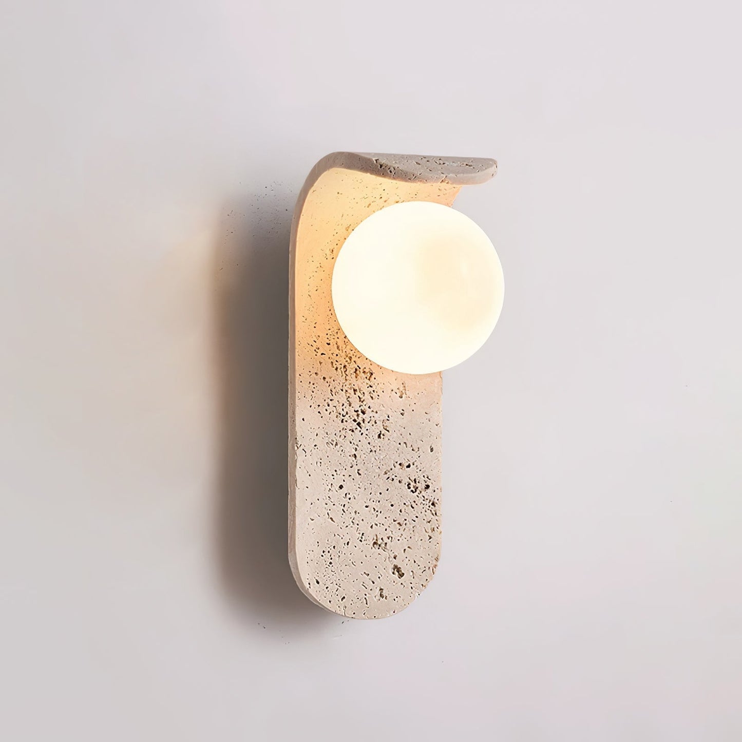 Cutalos Sconce-frame Travertine Wall Light