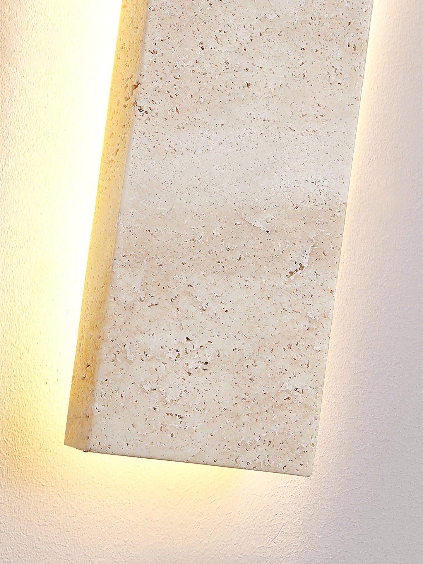 Olnorir Slim Rectangle Travertine Wall Light