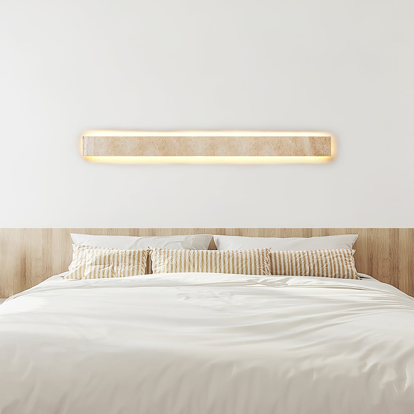 Olnorir Slim Rectangle Travertine Wall Light