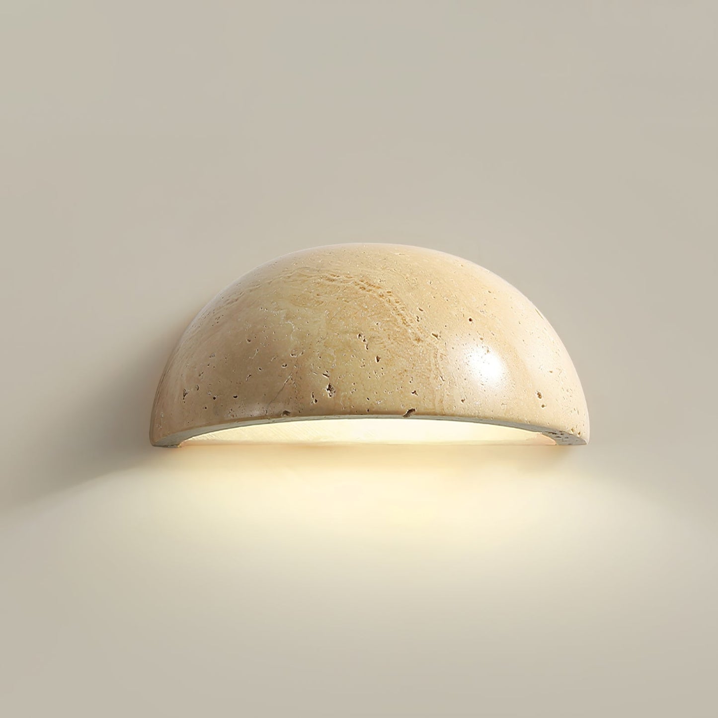 Vethayra Half-dome Travertine Wall Light