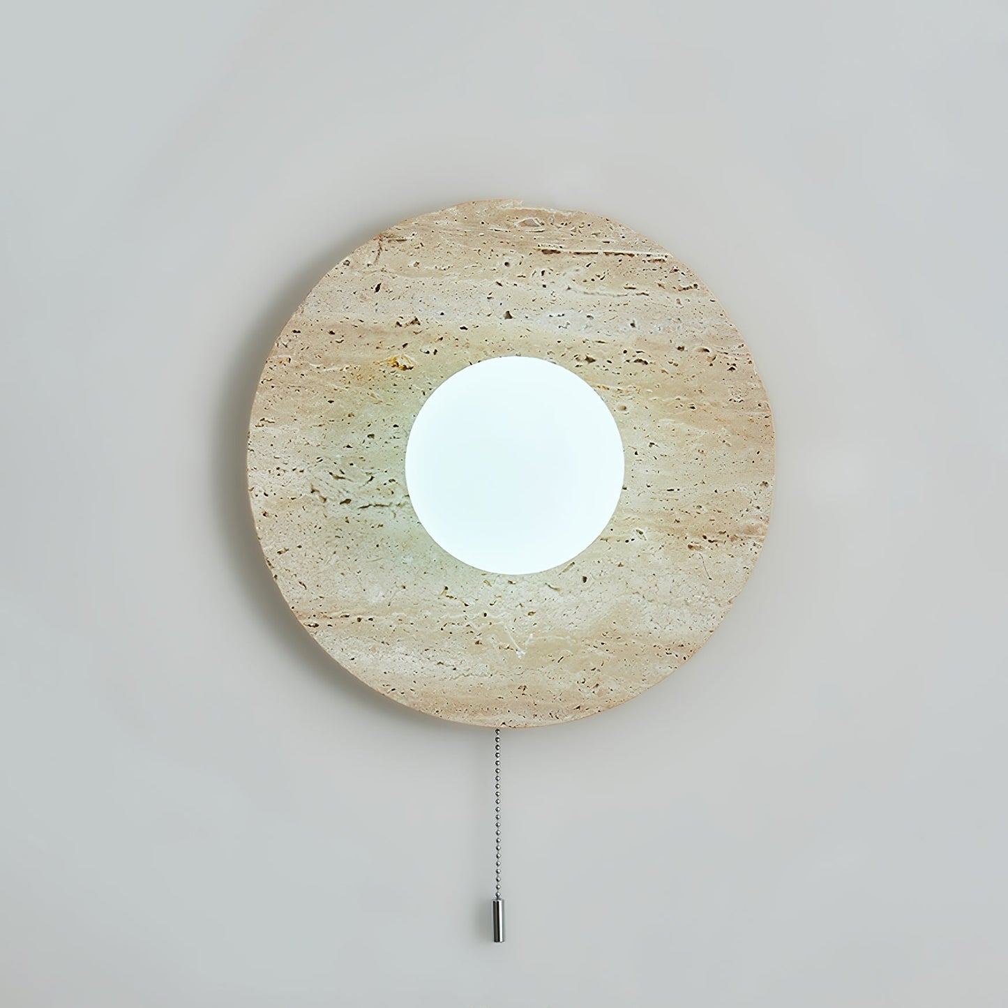 Vephair Bowl-frame Travertine Wall Light