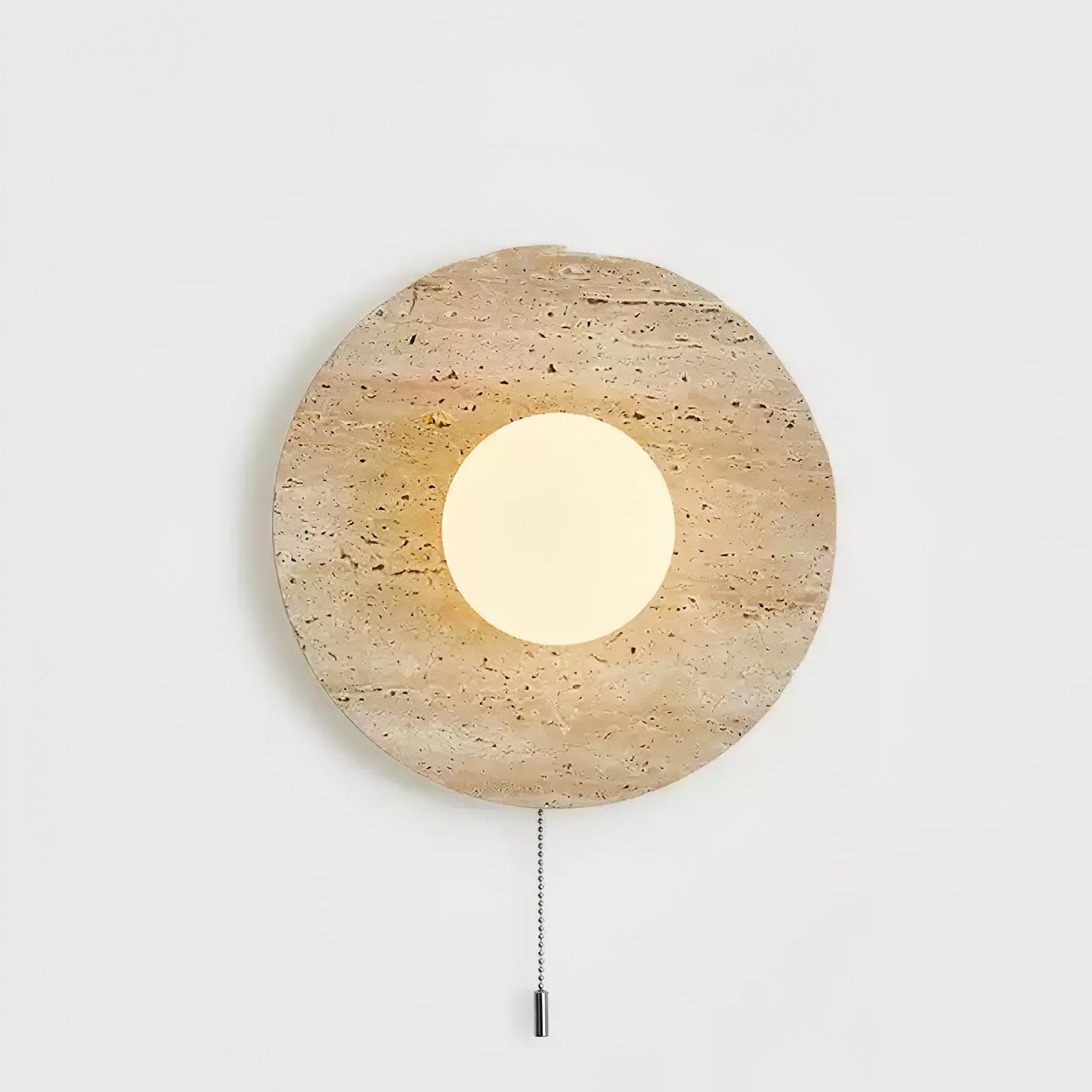 Vephair Bowl-frame Travertine Wall Light