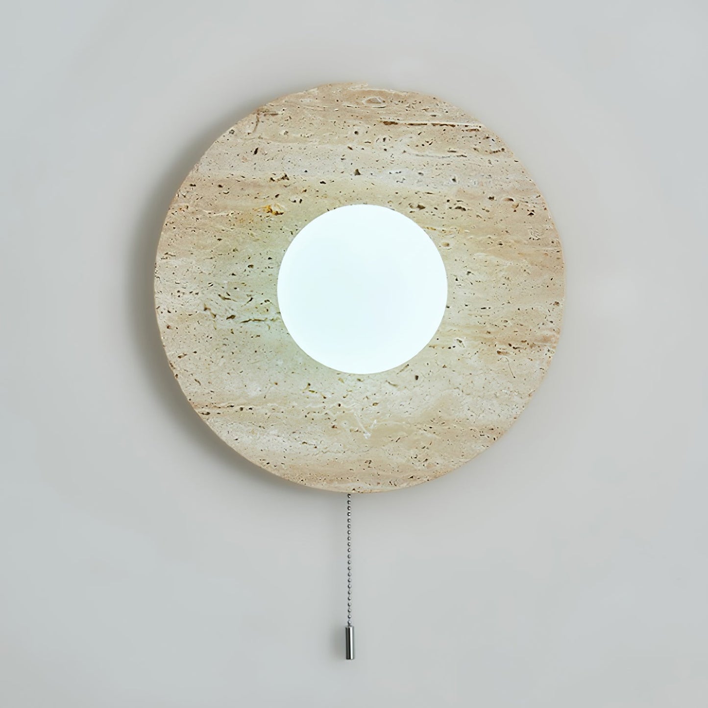 Vephair Bowl-frame Travertine Wall Light
