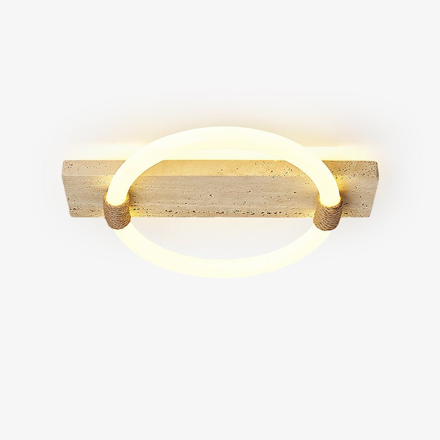 Elmaryra Ringed Travertine Wall Light