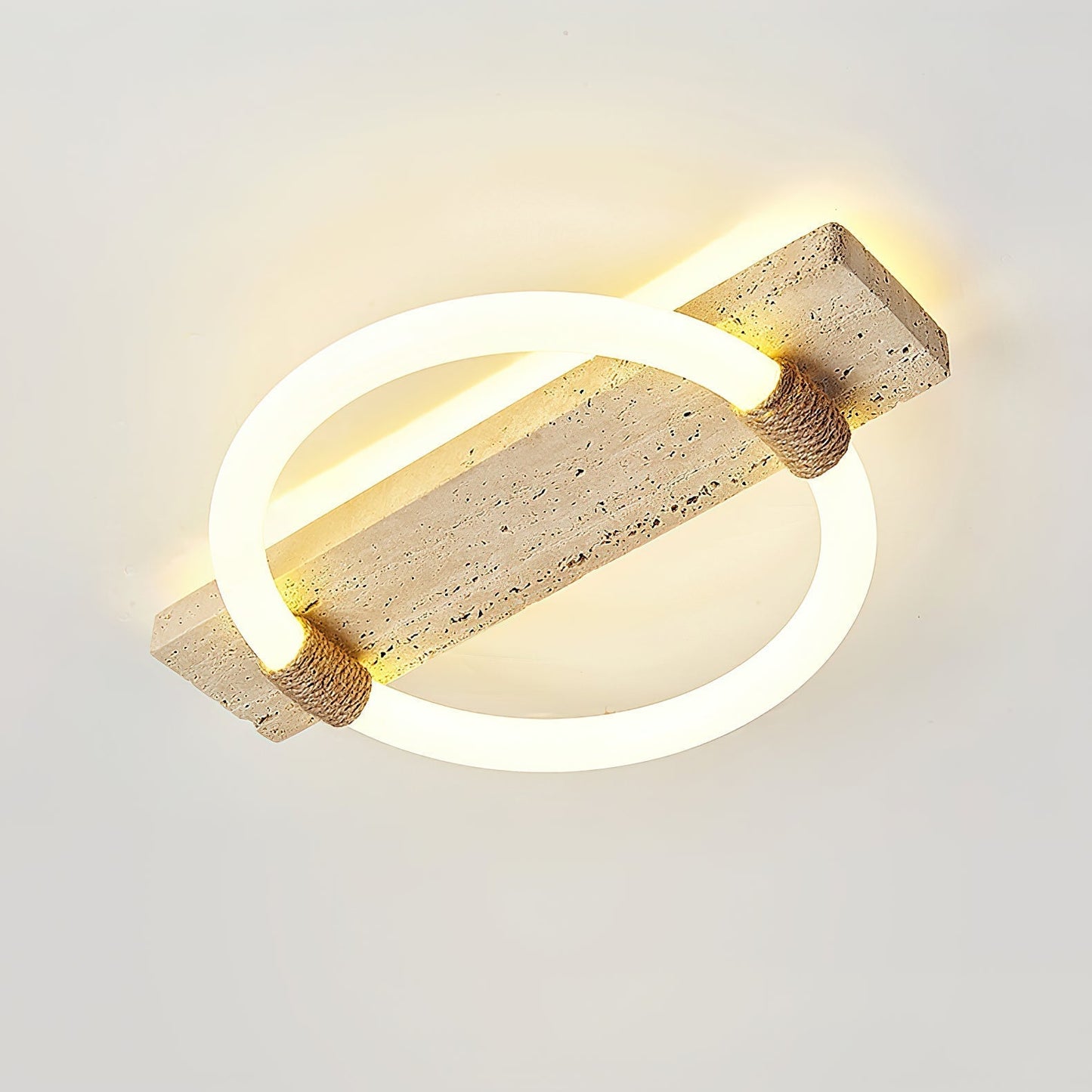 Elmaryra Ringed Travertine Wall Light