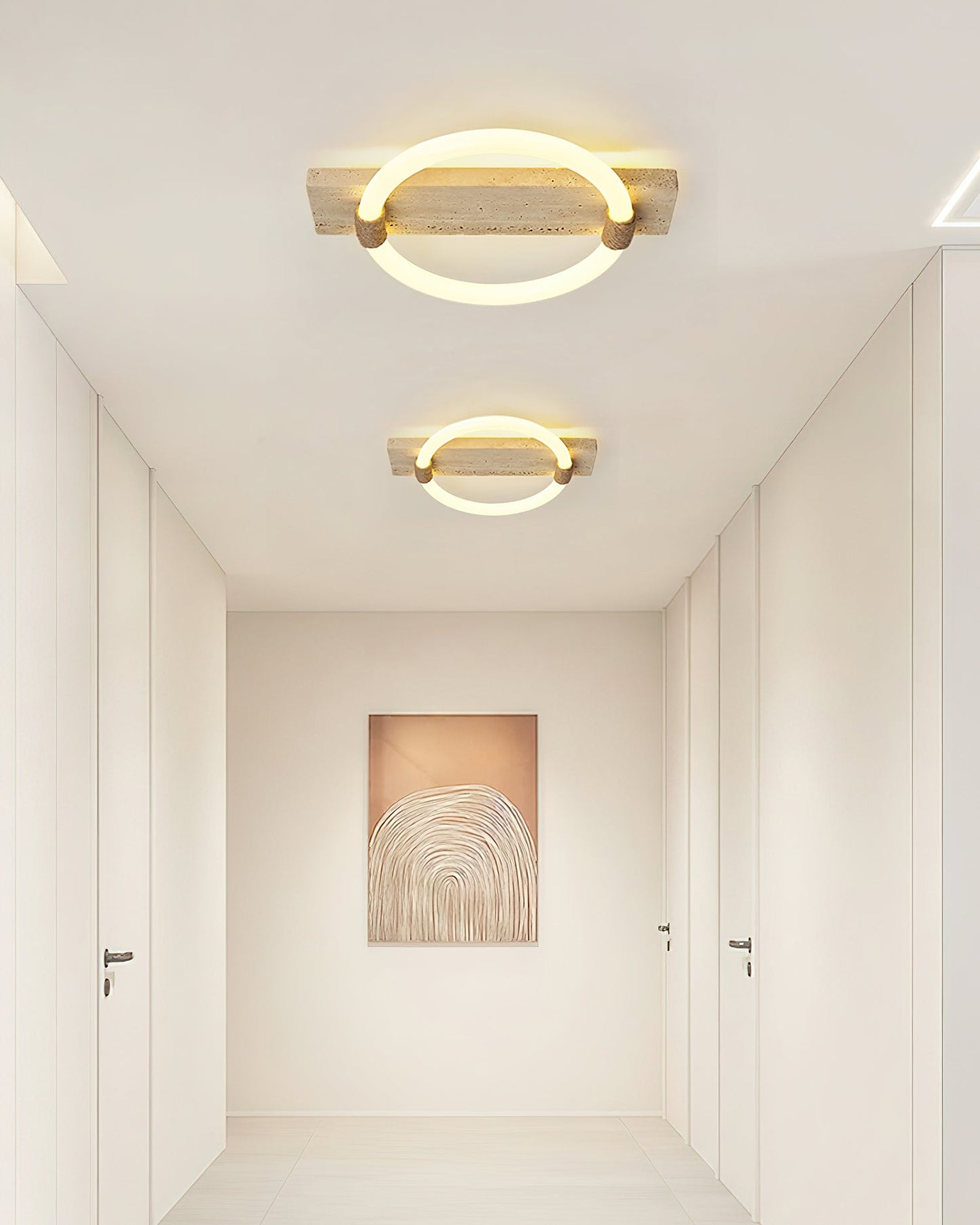 Elmaryra Ringed Travertine Wall Light