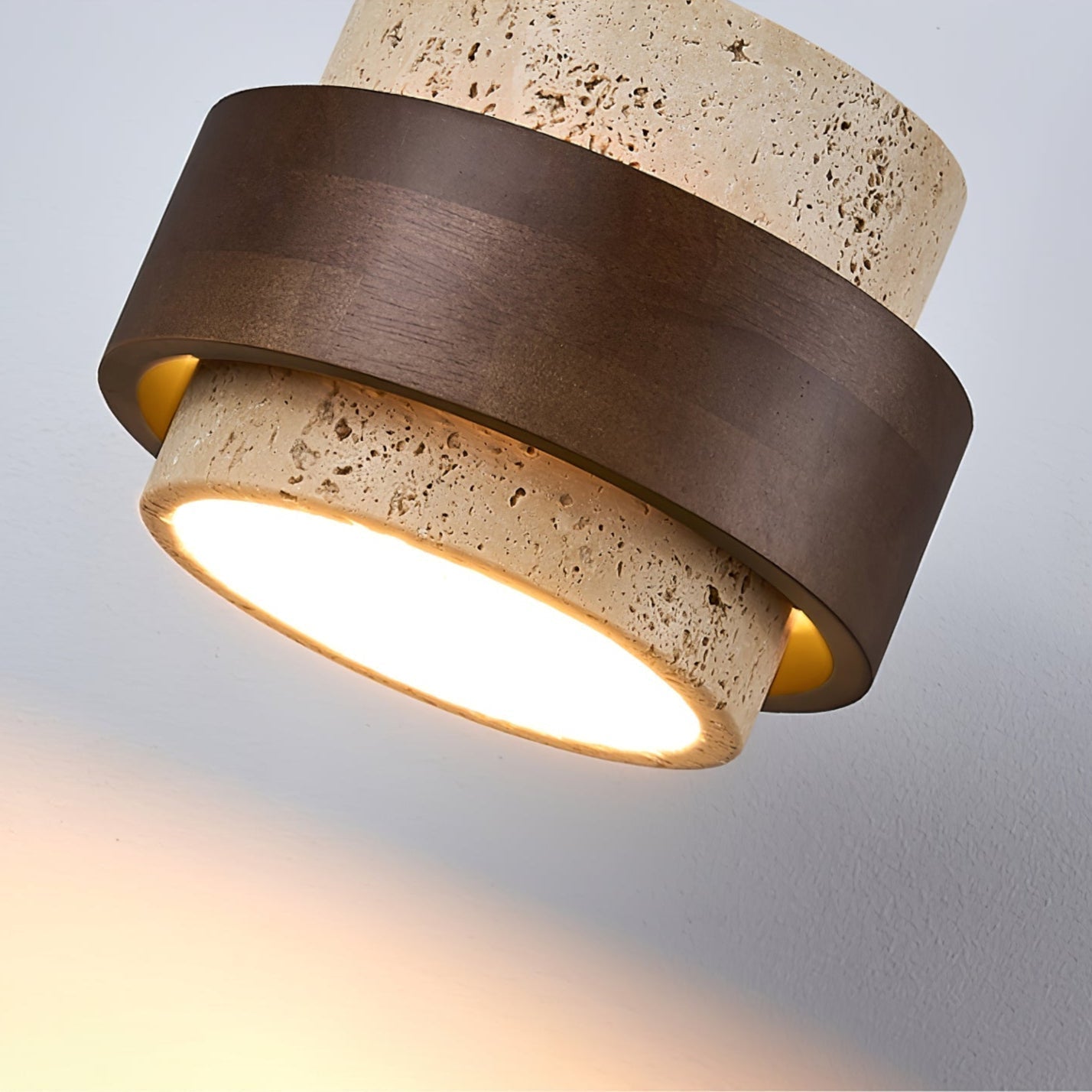 Eltalor Layered Ring Travertine Ceiling Light