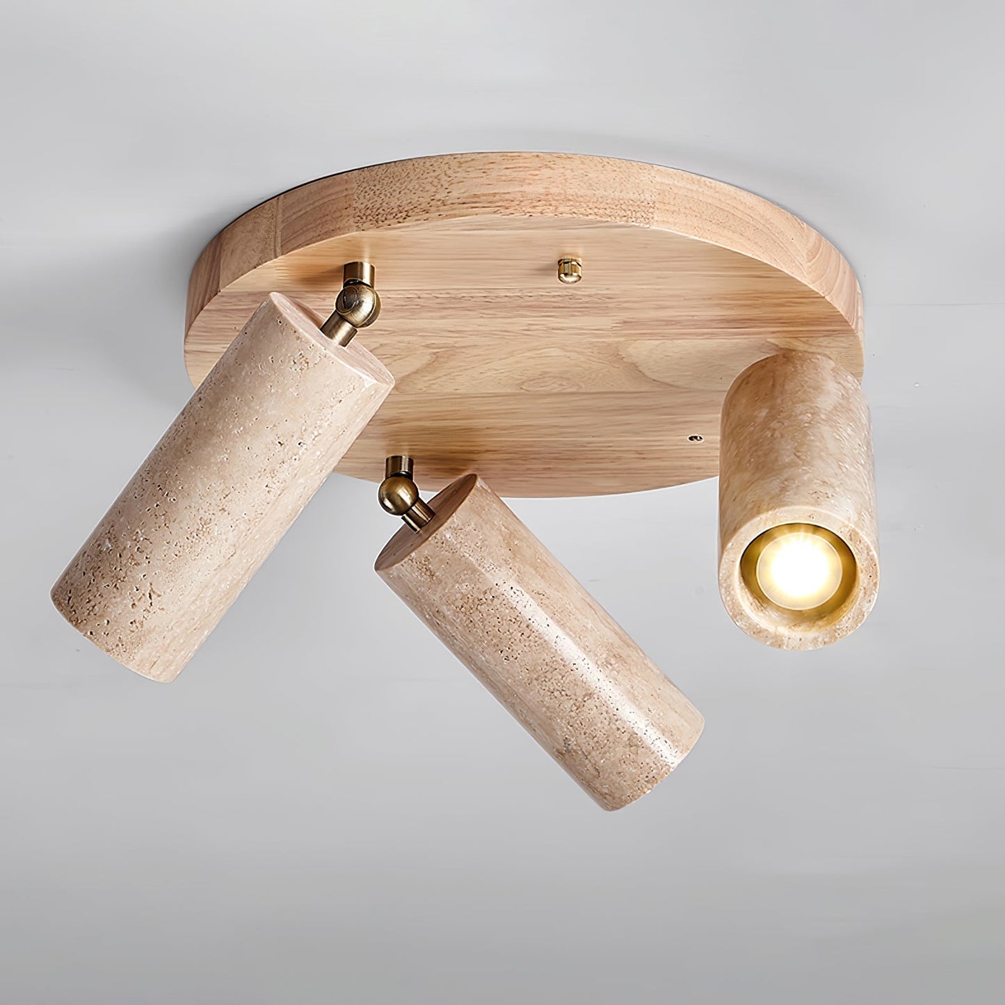 Zevenion Multi-arm Travertine Ceiling Light