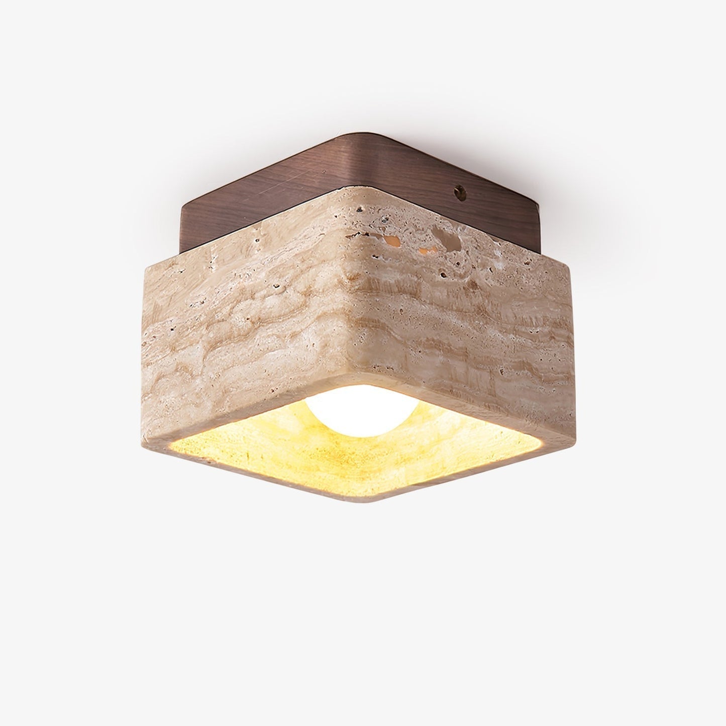 Alaearis Textured Travertine Ceiling Light