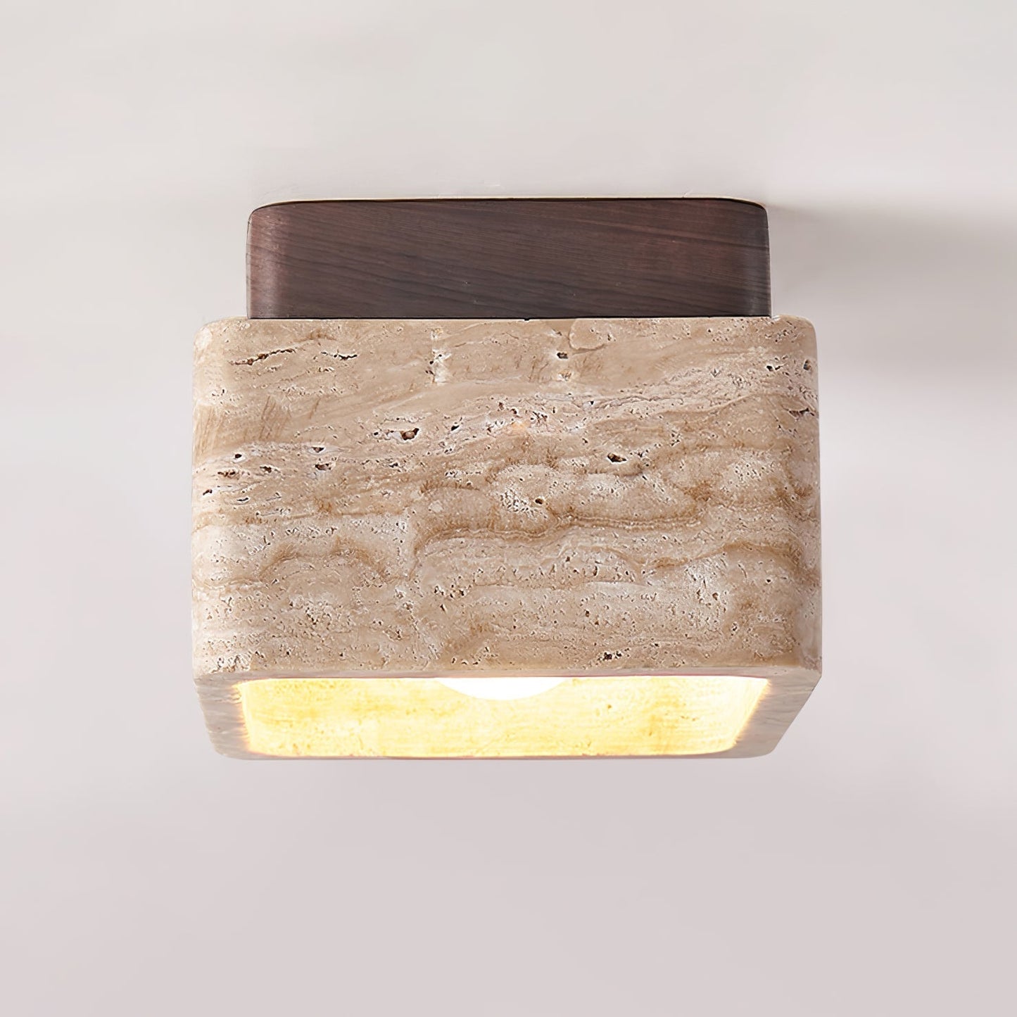 Alaearis Textured Travertine Ceiling Light