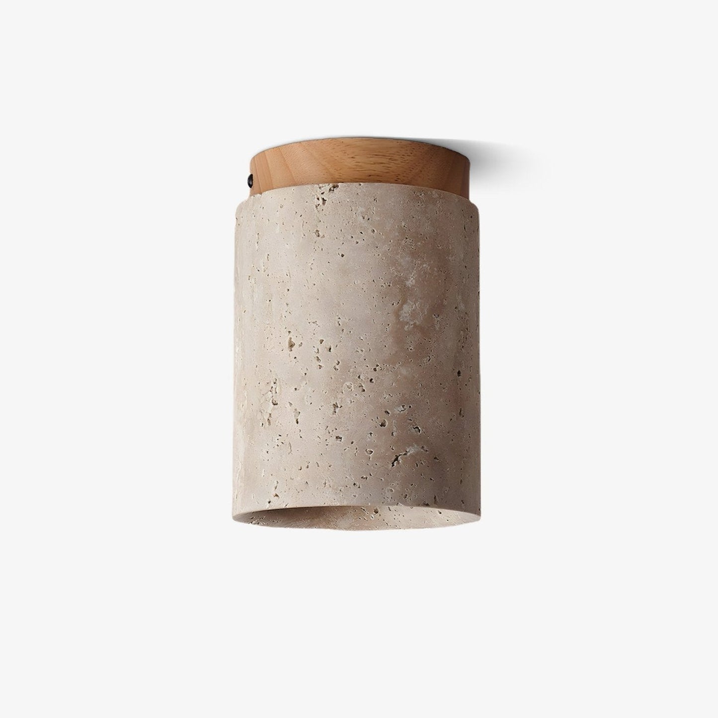 Aurnorira Cylinder Cap Travertine Ceiling Light