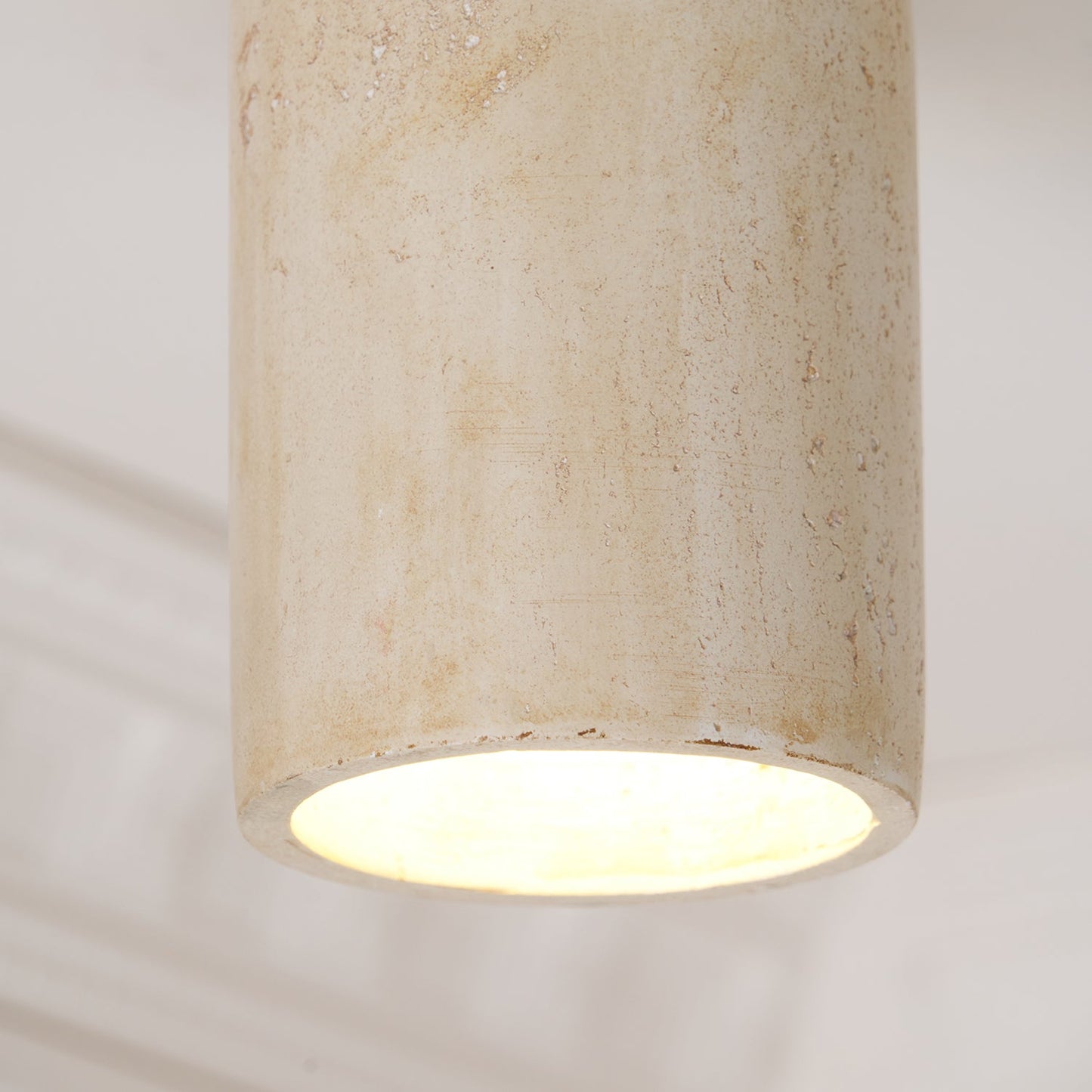 Aurnorira Cylinder Cap Travertine Ceiling Light
