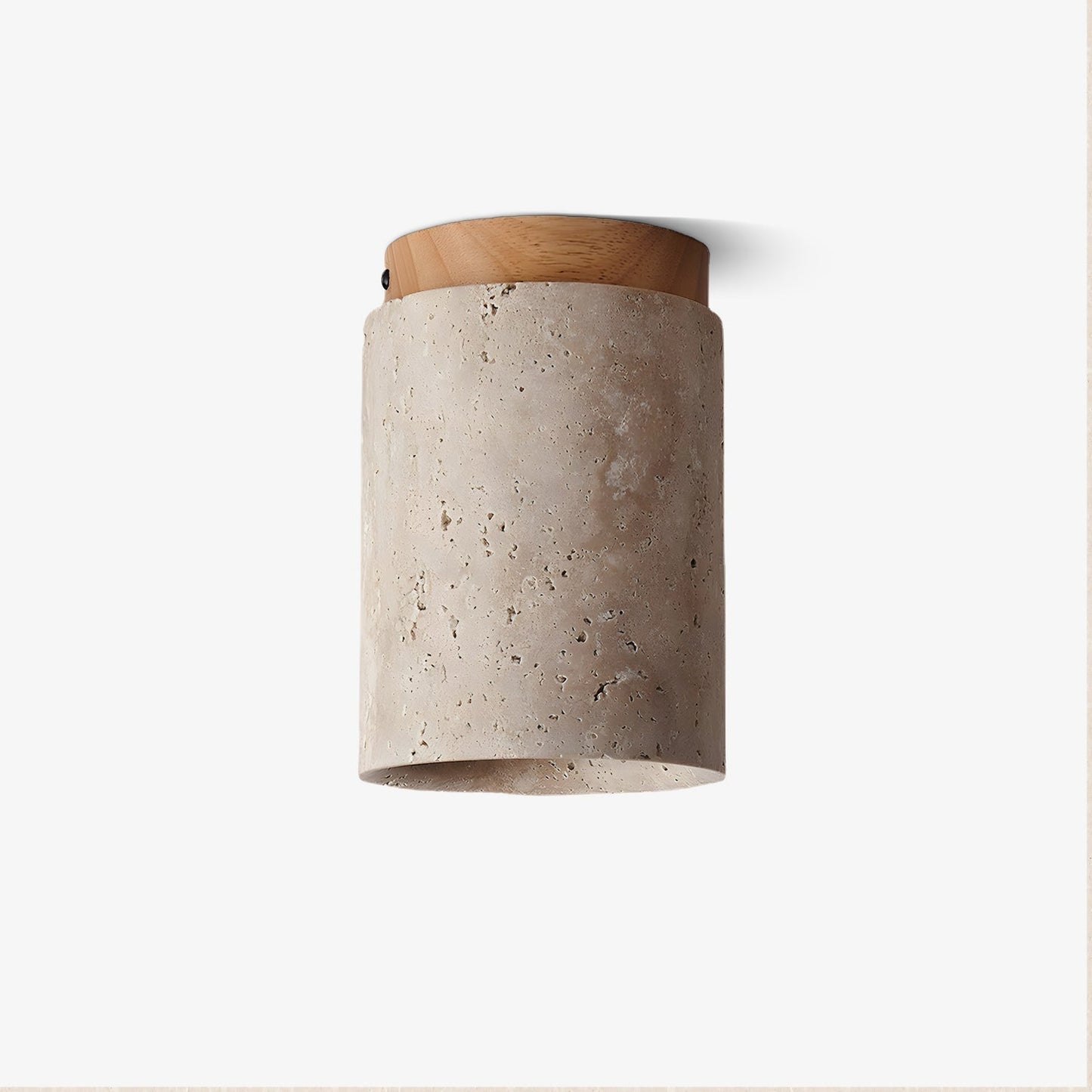 Aurnorira Cylinder Cap Travertine Ceiling Light