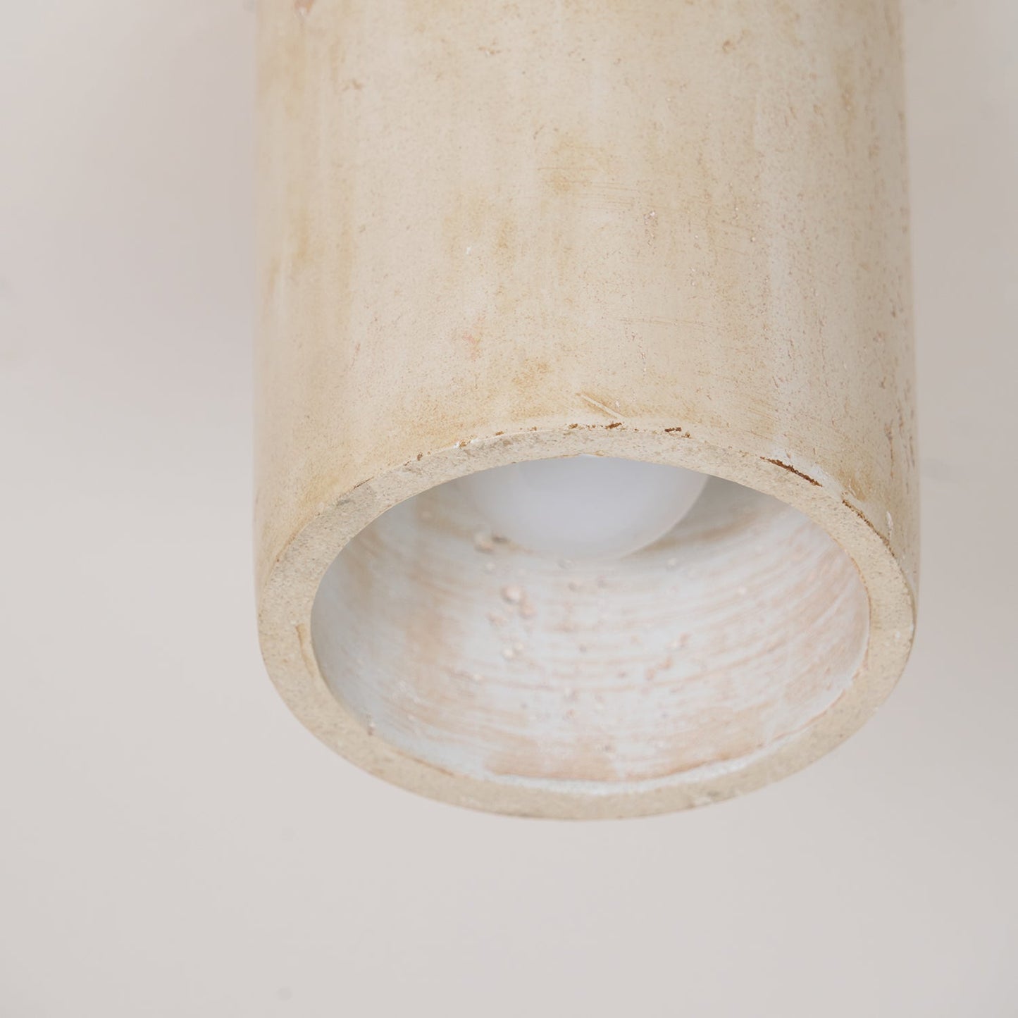 Aurnorira Cylinder Cap Travertine Ceiling Light