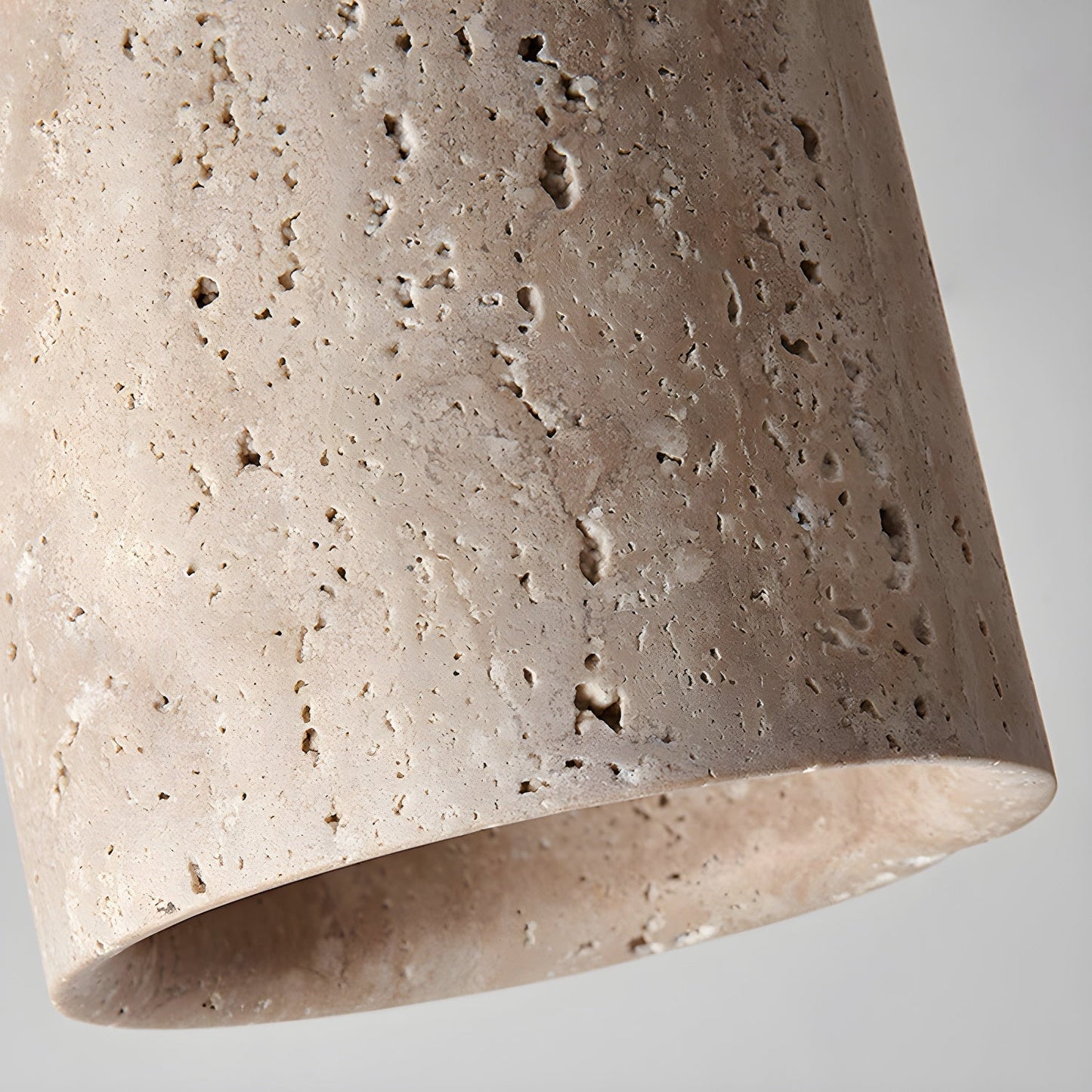 Aurnorira Cylinder Cap Travertine Ceiling Light