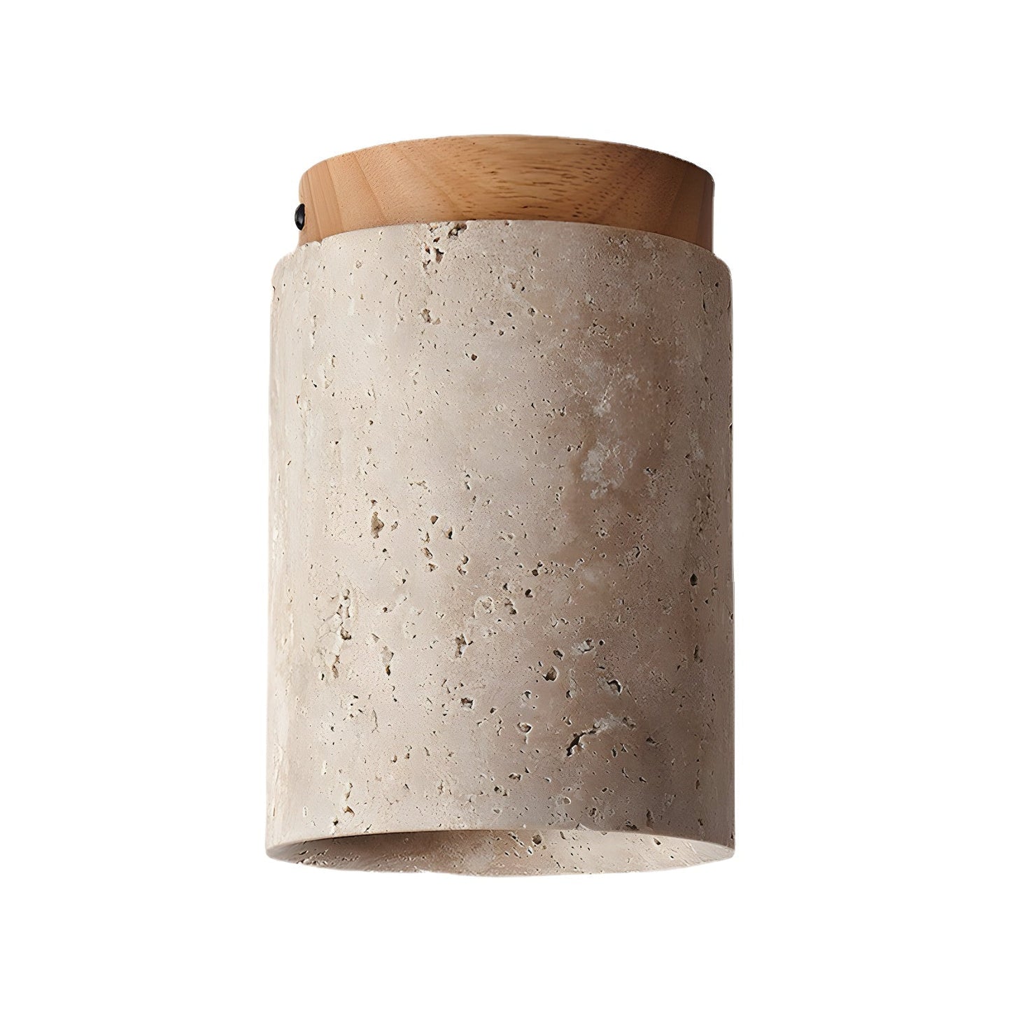 Aurnorira Cylinder Cap Travertine Ceiling Light