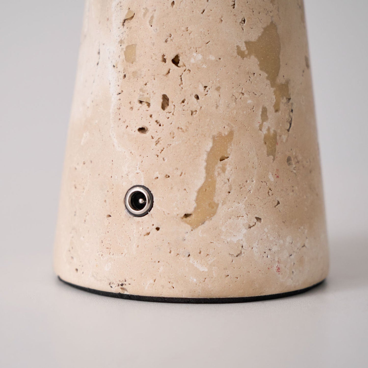 Vespera Sculptural Travertine Table Lamp