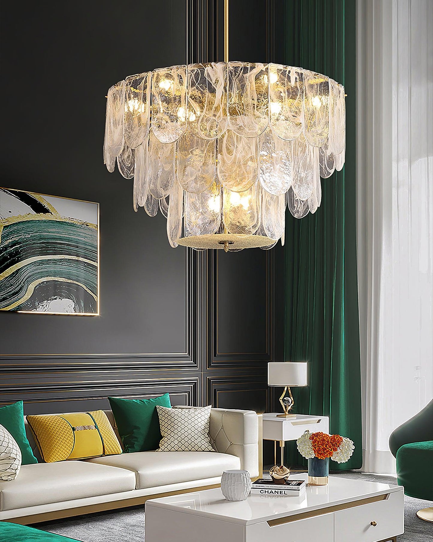 Lustra Chandelier Traditional Classic Glass