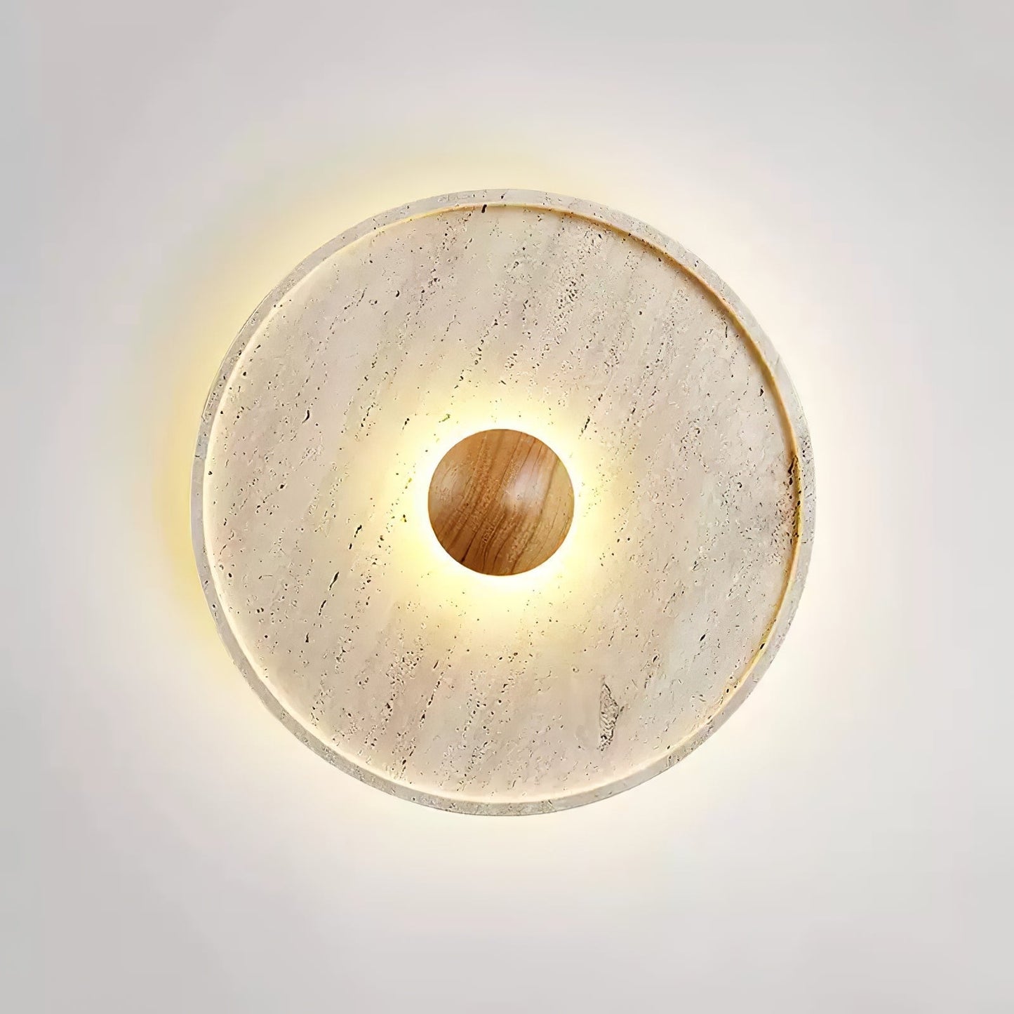 Lumiround Disc Inset Travertine Ceiling Light