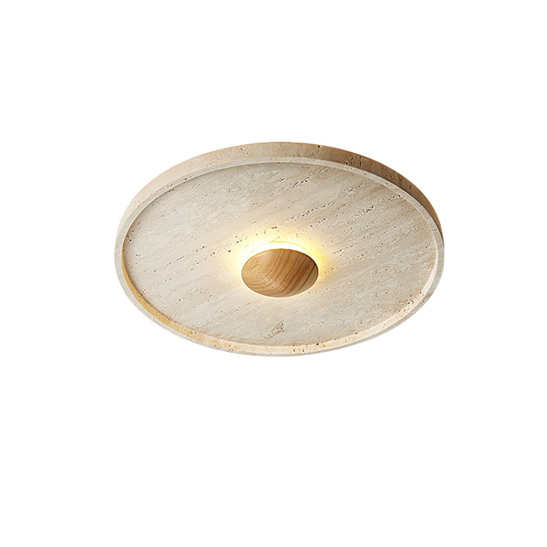 Lumiround Disc Inset Travertine Ceiling Light