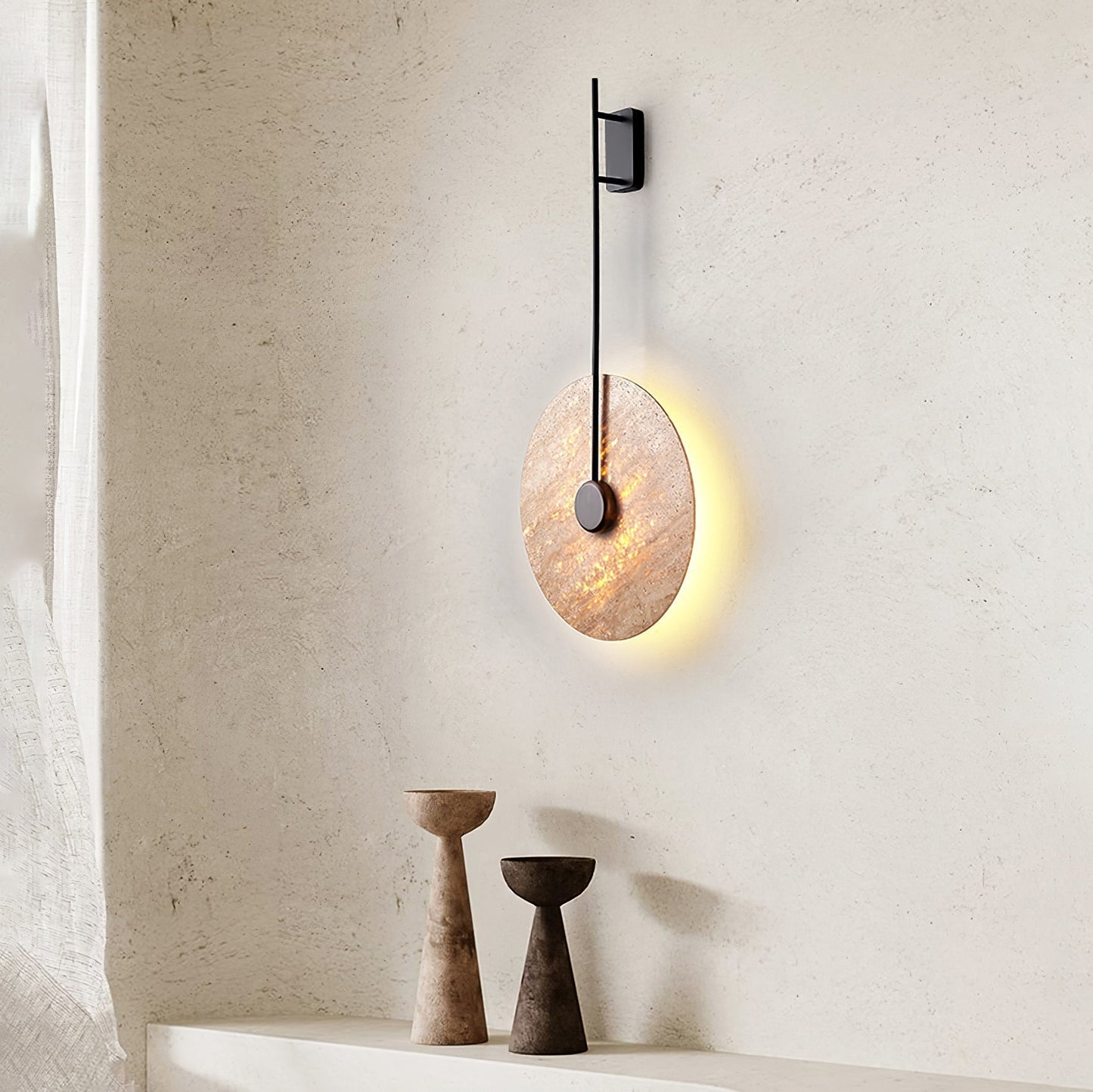 Visolia Travertine Wall Light