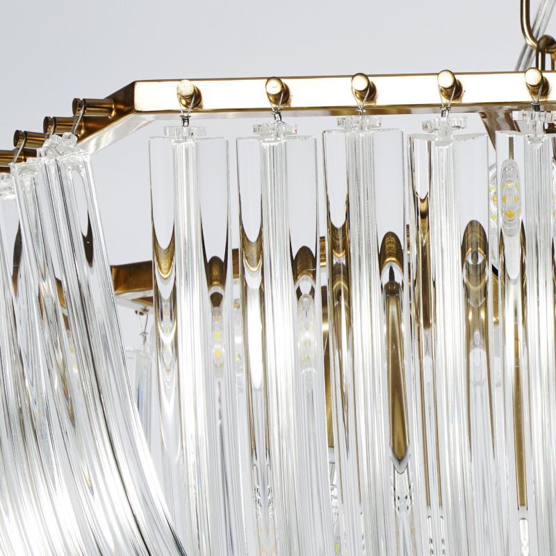 Aurora Chandelier Clear Curved Tiered