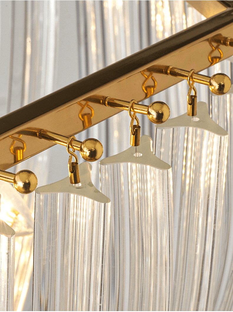 Aurora Chandelier Clear Curved Tiered