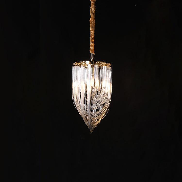 Aurora Chandelier Clear Curved Tiered