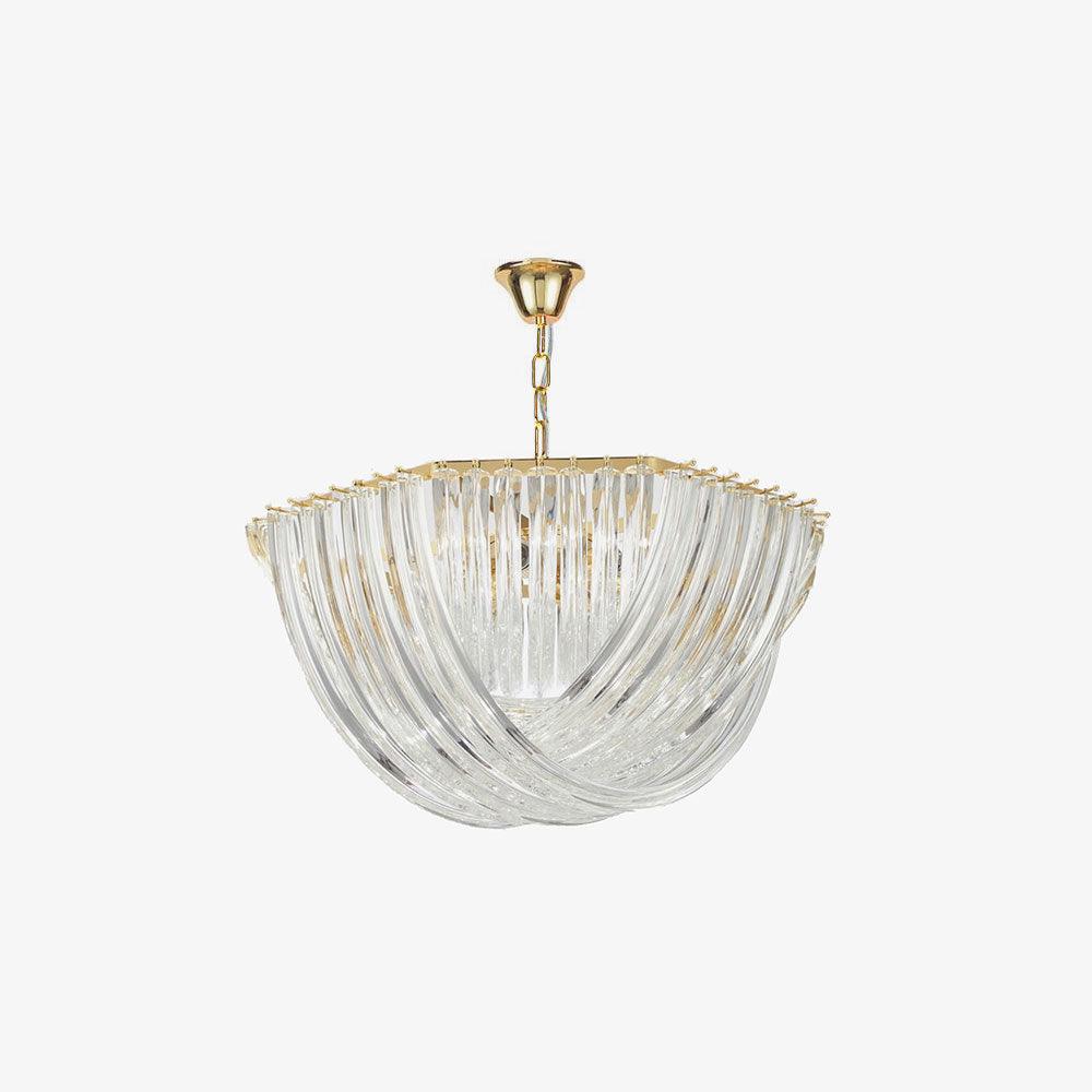 Aurora Chandelier Clear Curved Tiered