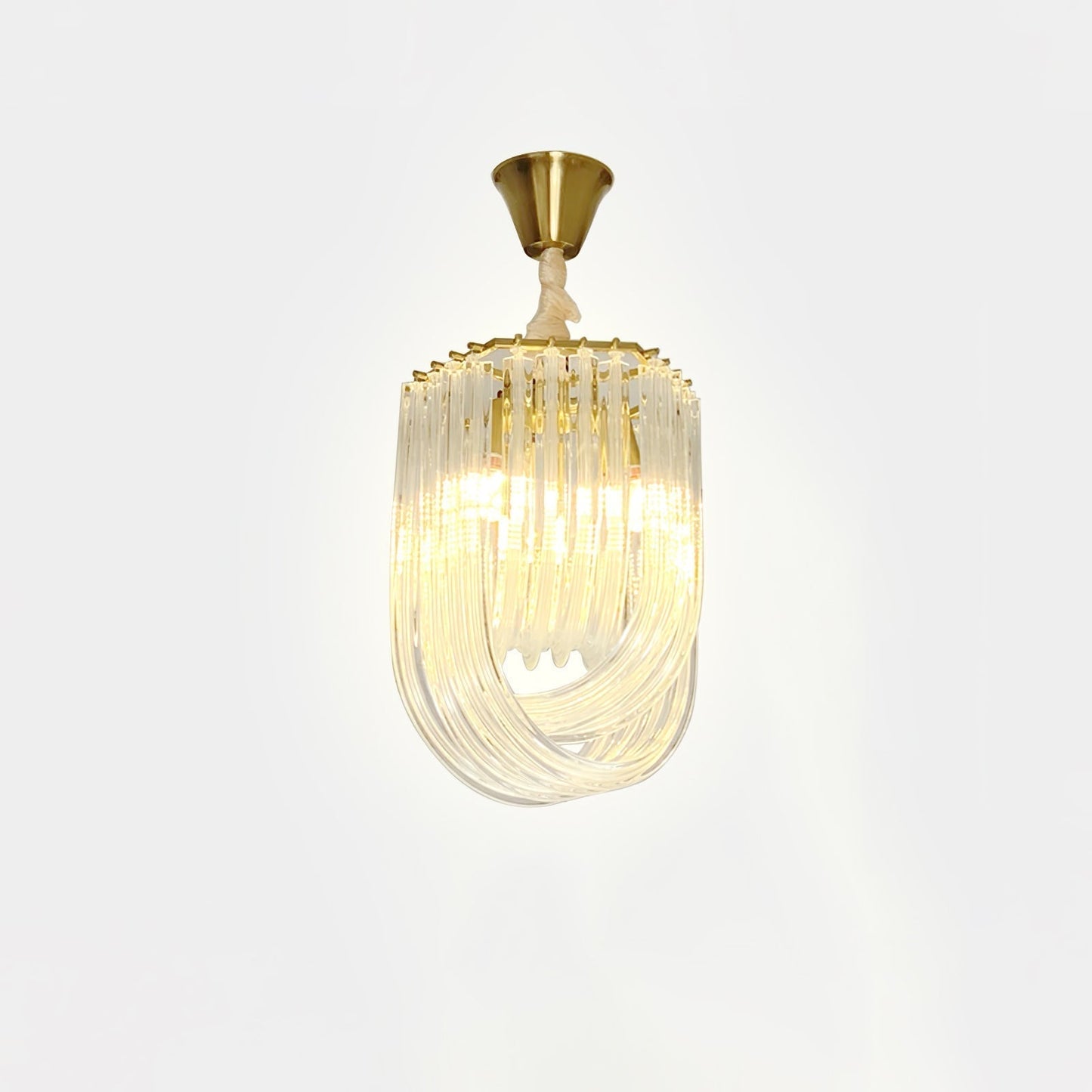 Aurora Chandelier Clear Curved Tiered