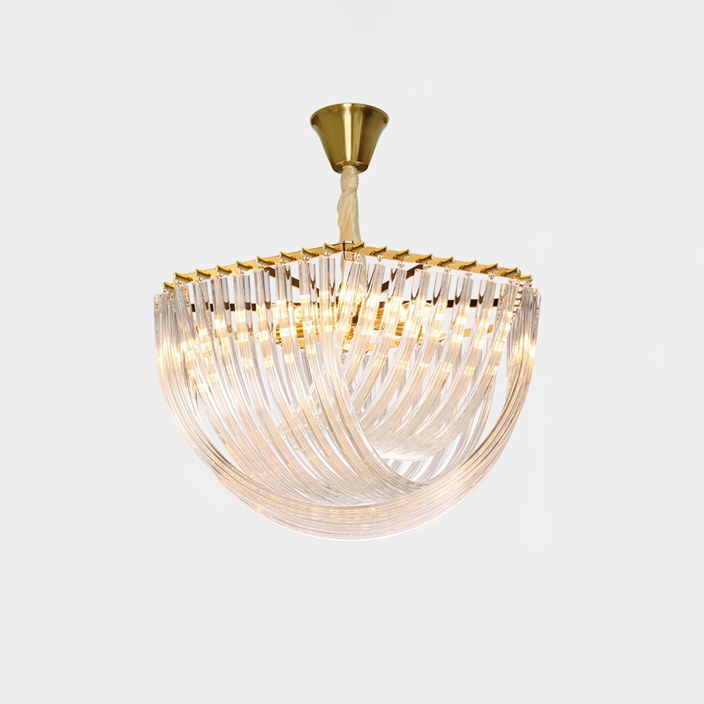 Aurora Chandelier Clear Curved Tiered