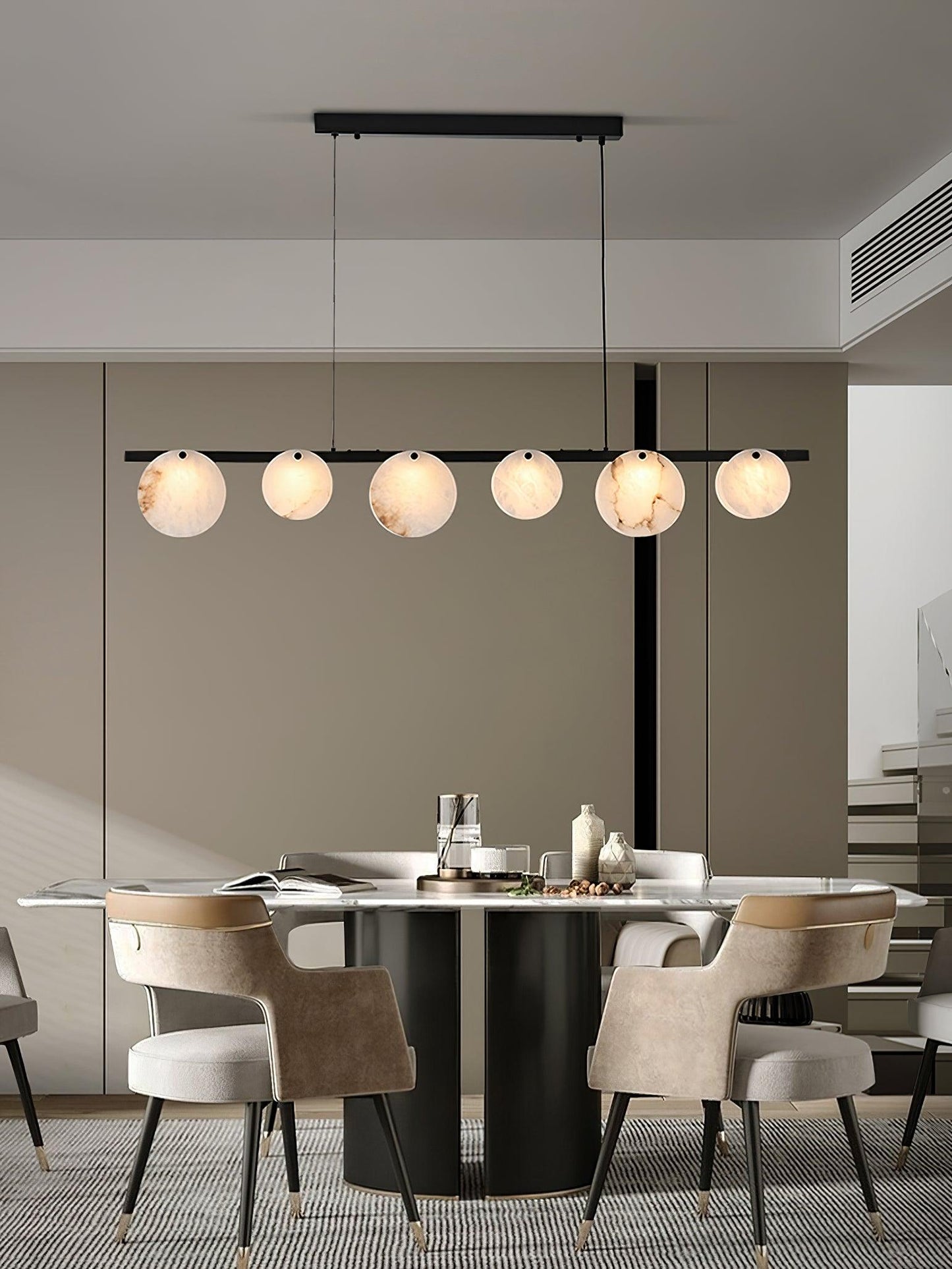 Olirel Linear Alabaster Pendant Light