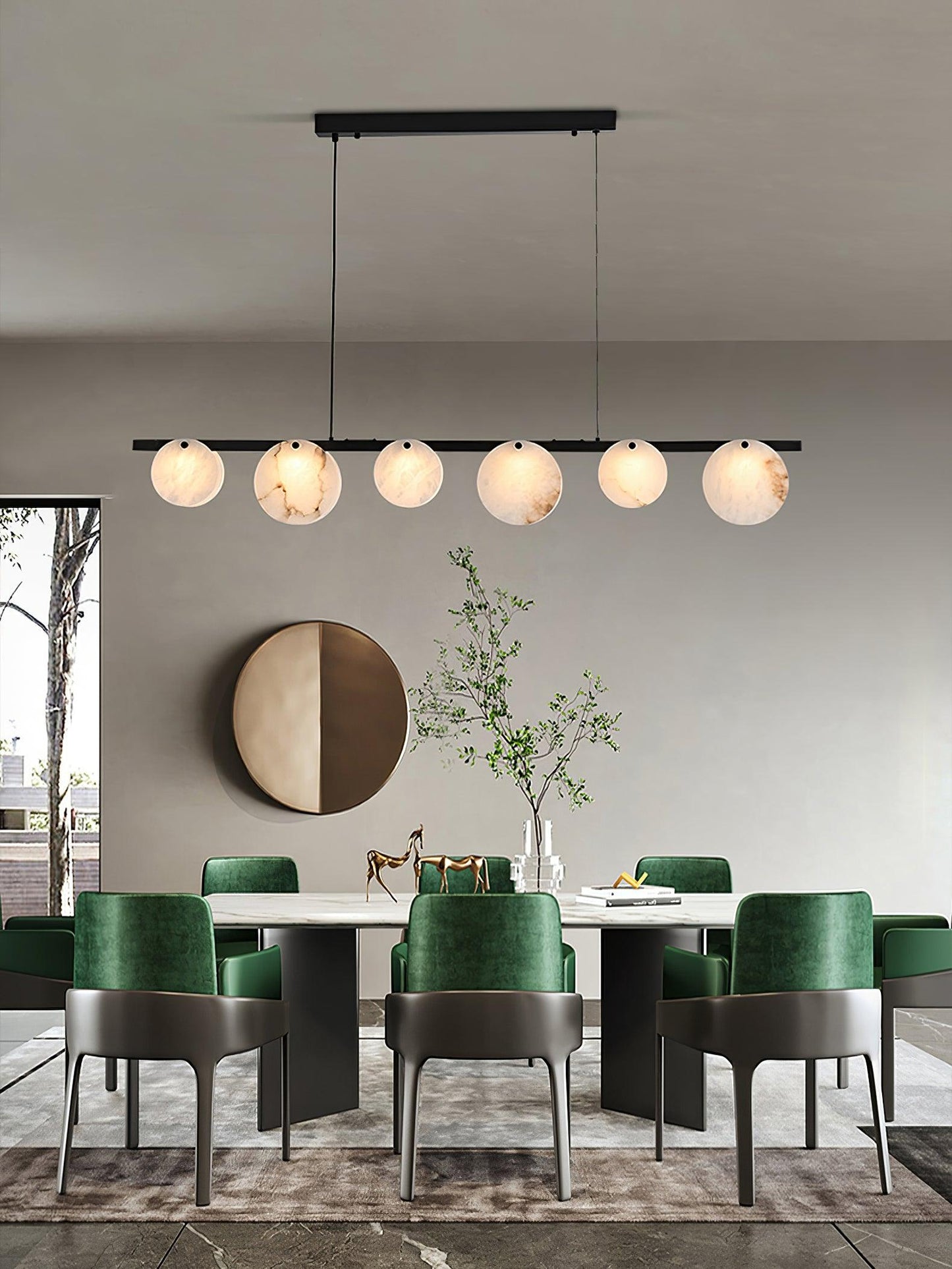 Olirel Linear Alabaster Pendant Light