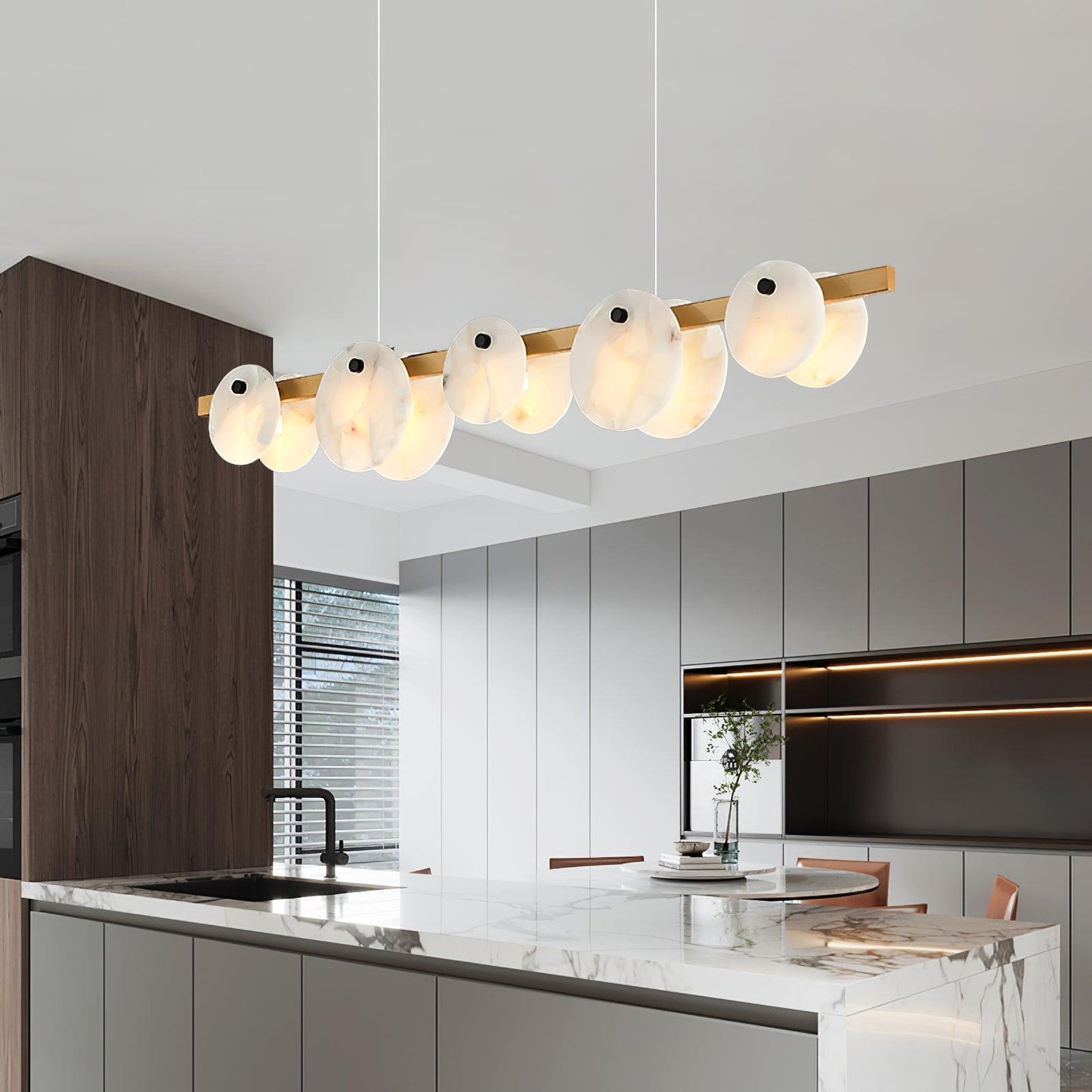 Olirel Linear Alabaster Pendant Light