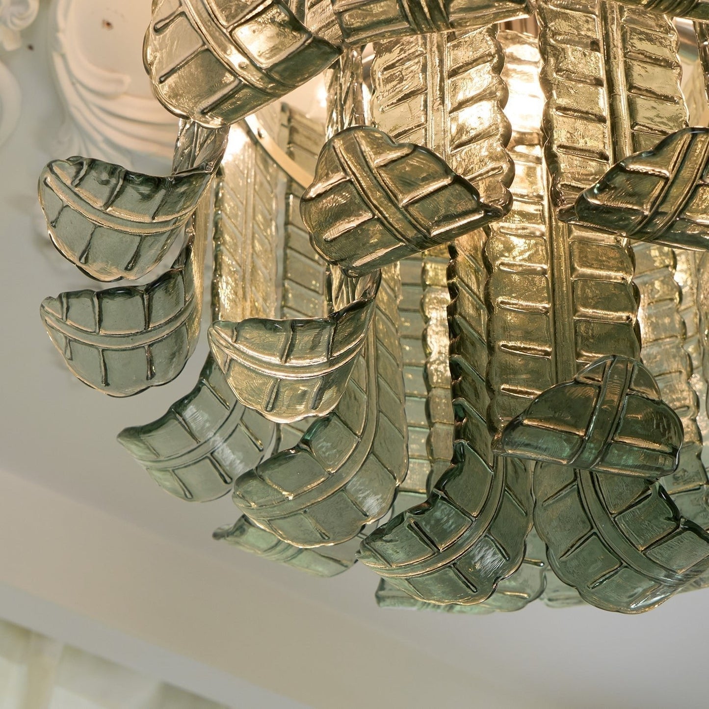 Aurora Ceiling Lamp Murano Glass Petal Vintage
