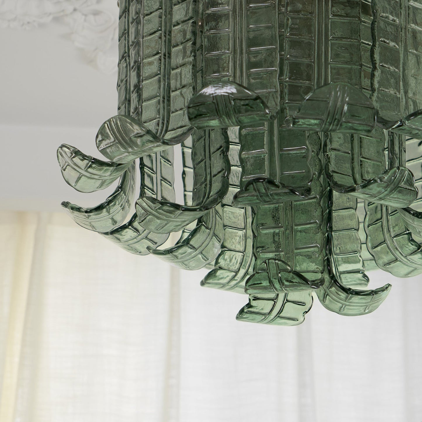 Aurora Ceiling Lamp Murano Glass Petal Vintage
