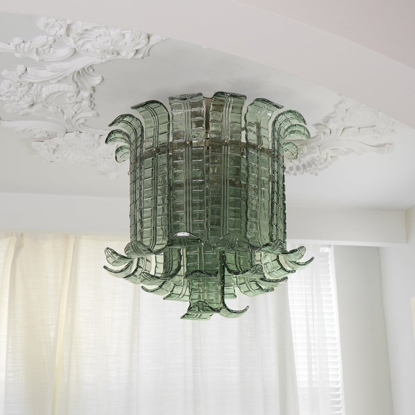 Aurora Ceiling Lamp Murano Glass Petal Vintage