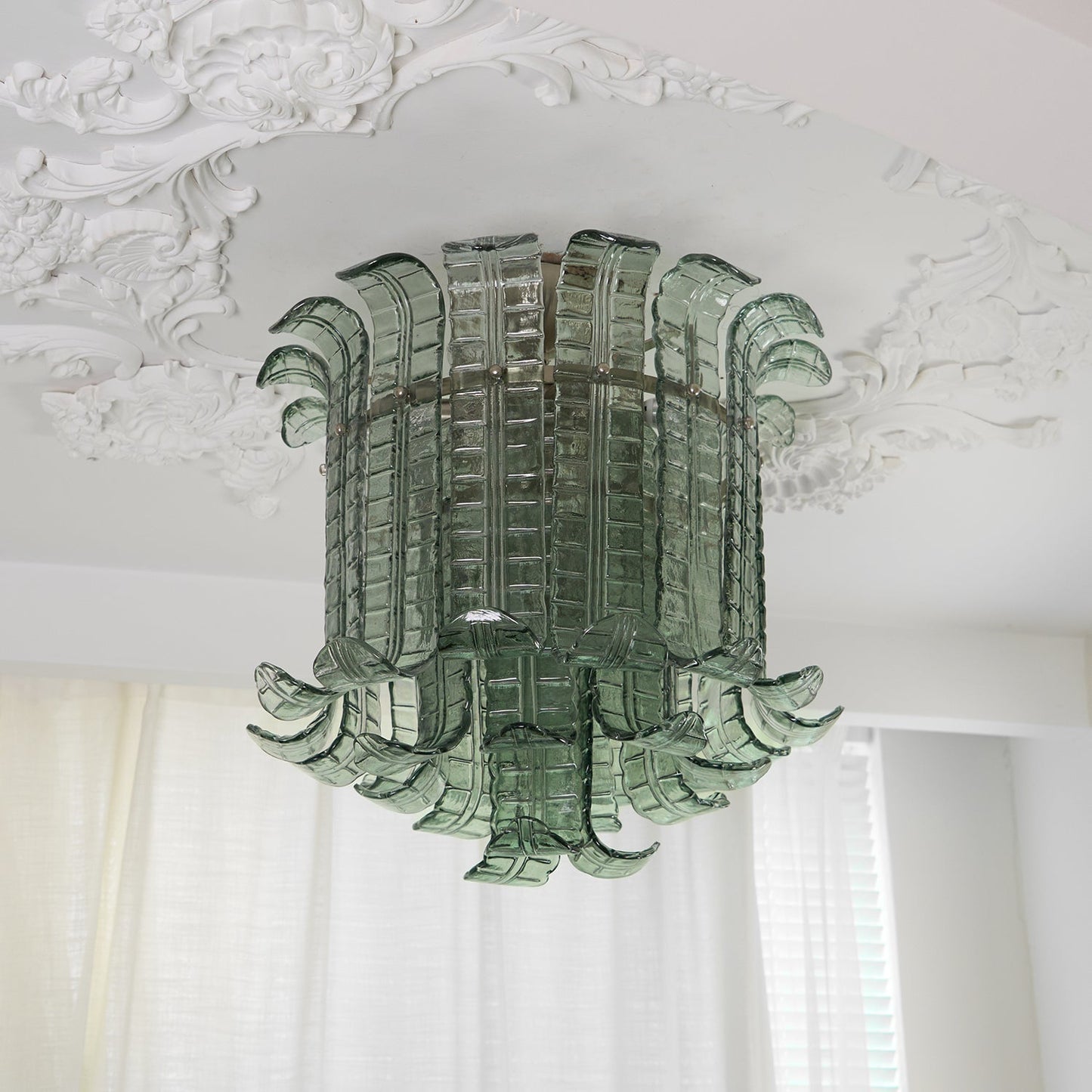 Aurora Ceiling Lamp Murano Glass Petal Vintage