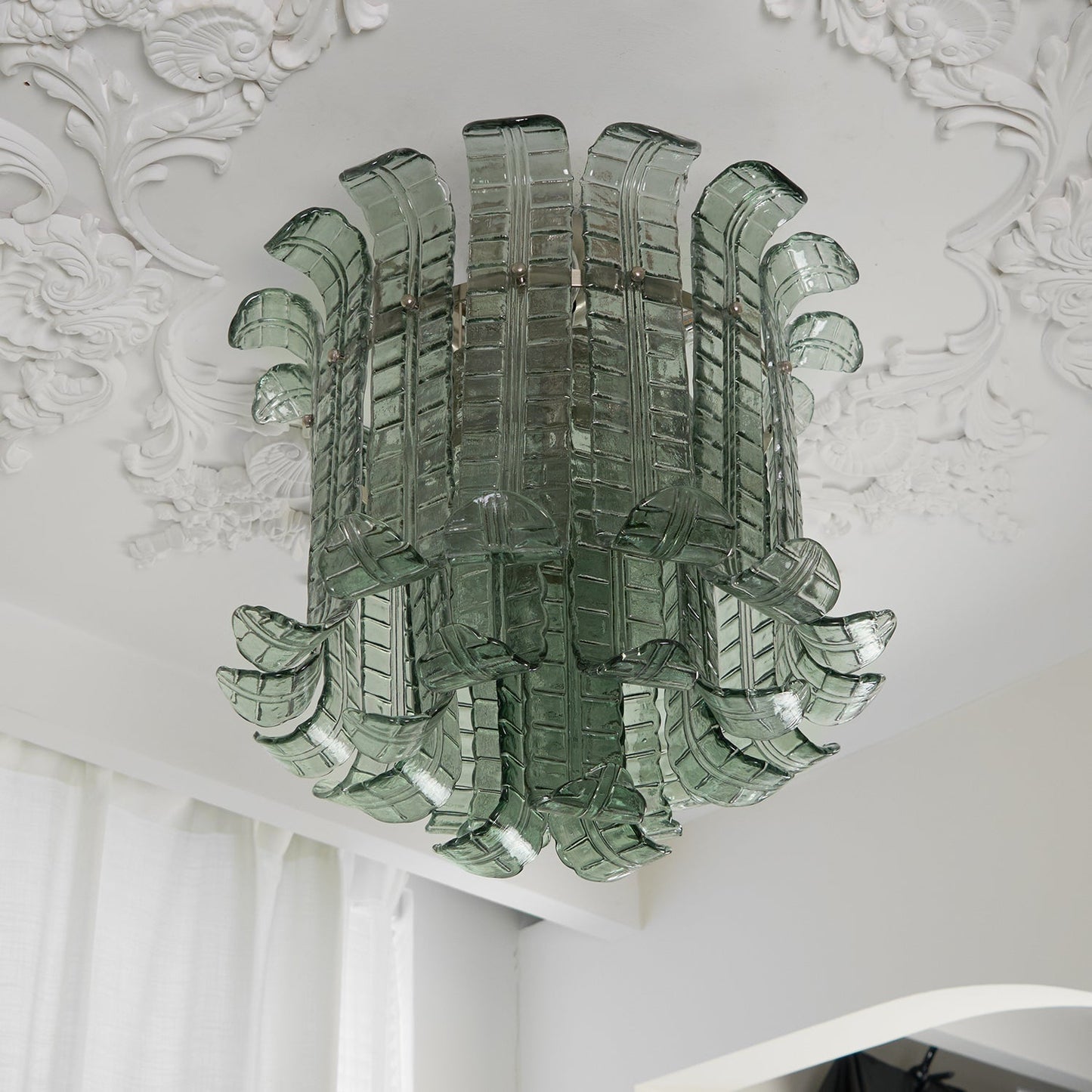 Aurora Ceiling Lamp Murano Glass Petal Vintage